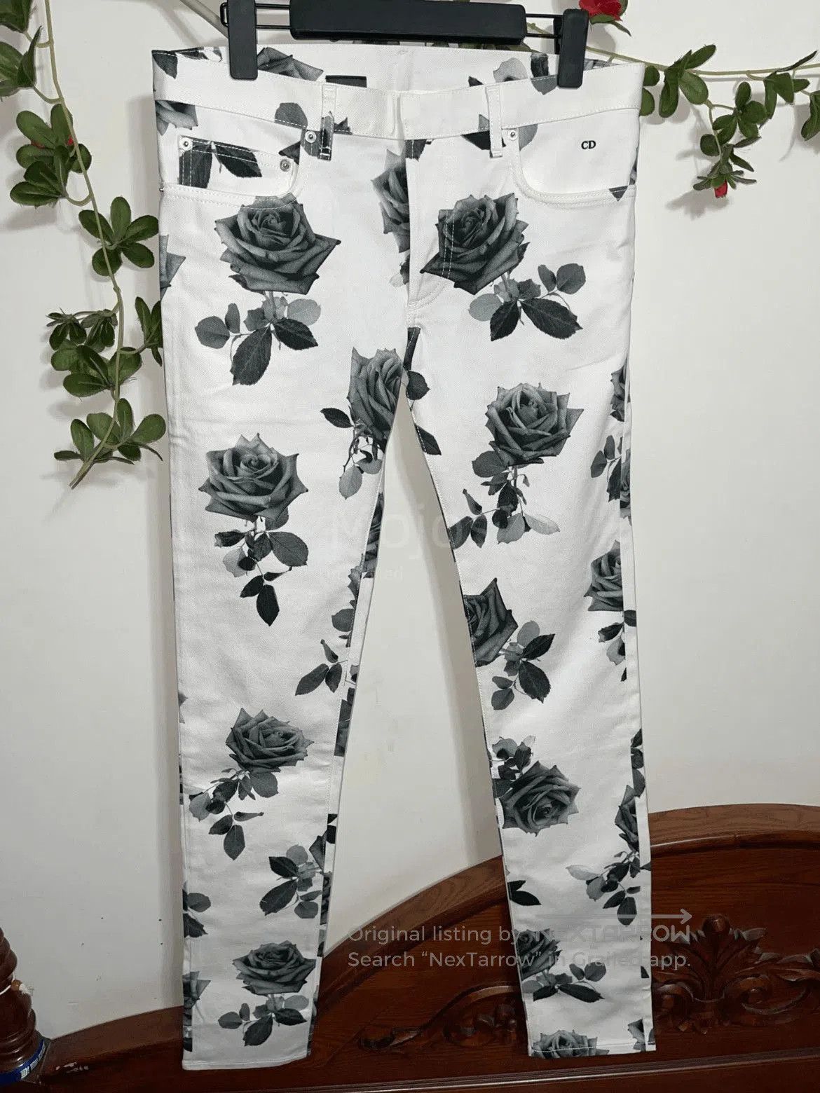Dior Dior Rose Pattern Denim. Size US 31 - 1 Thumbnail