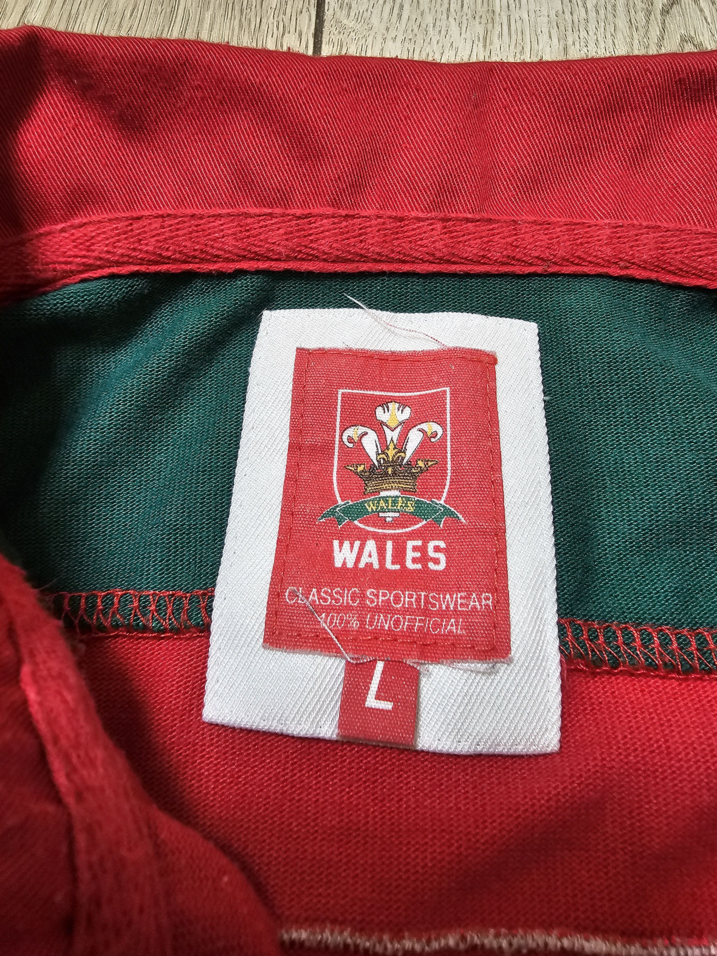 All Sport WALES RUGBY JERSEY VINTAGE LONG WRU RUGBY SHIRT Size US L / EU 52-54 / 3 - 7 Thumbnail