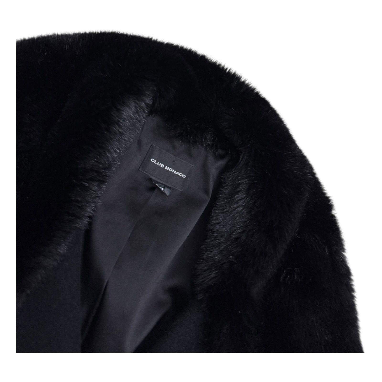 Club Monaco CLUB MONACO Faux Fur WOOL Luxury Designer Winter Pea Coat XS Size XS / US 0-2 / IT 36-38 - 2 Thumbnail