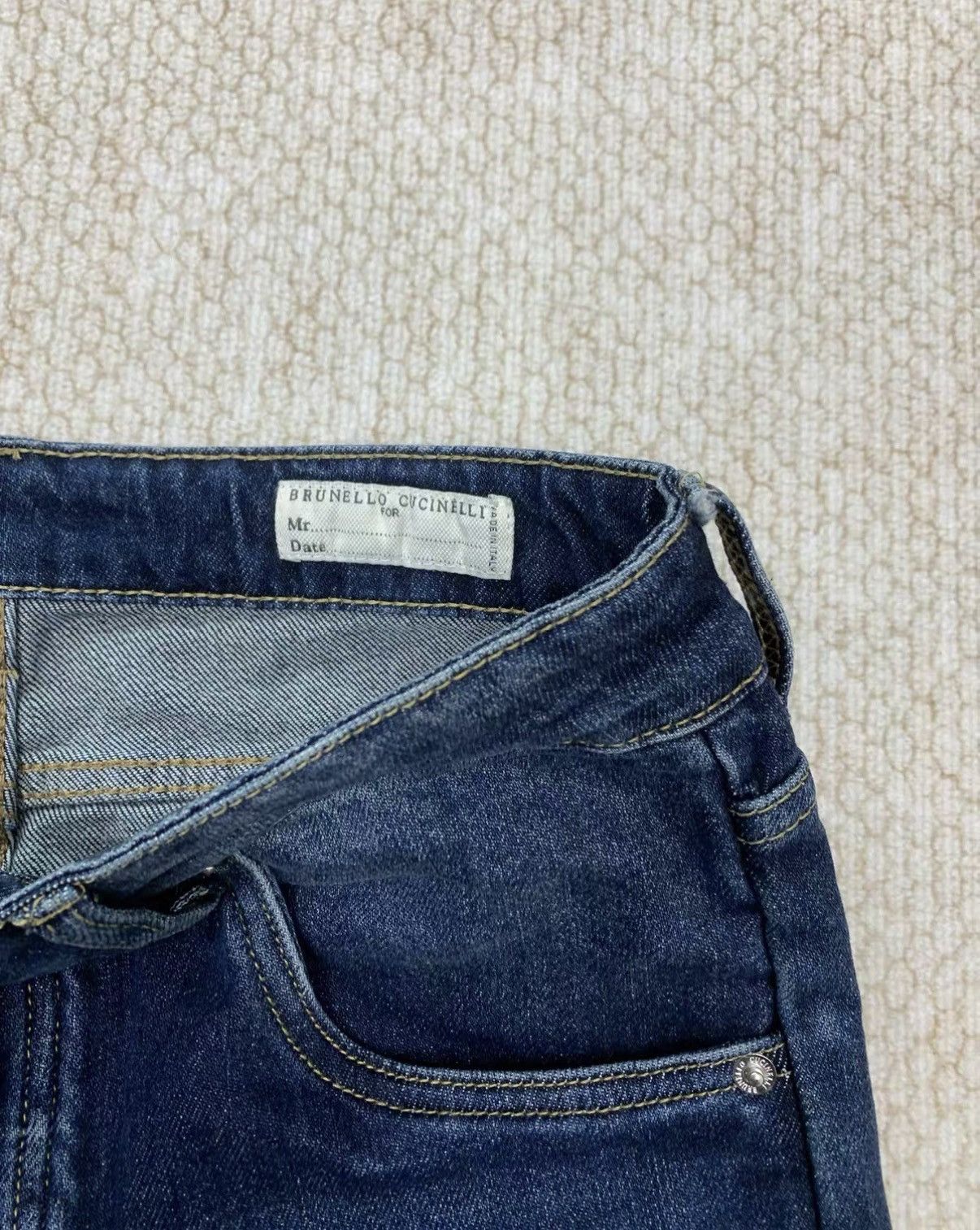 Brunello Cucinelli BRUNELLO CUCINELLI Blue Washed Slim Fit Business Jeans Size US 32 / EU 48 - 5 Thumbnail