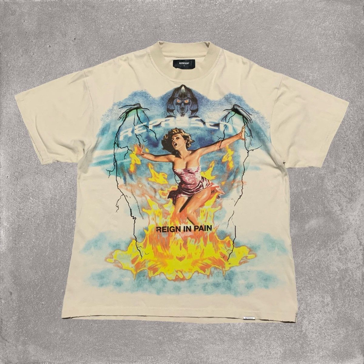 Represent Clo. Represent Medium Spirit Reaper Vintage White Tee Size US M / EU 48-50 / 2 - 1 Thumbnail