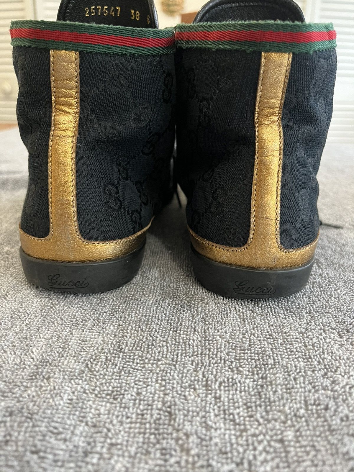 Gucci Gucci BlackGG Canvas and Leather Size US 7.5 / IT 37.5 - 2 Thumbnail