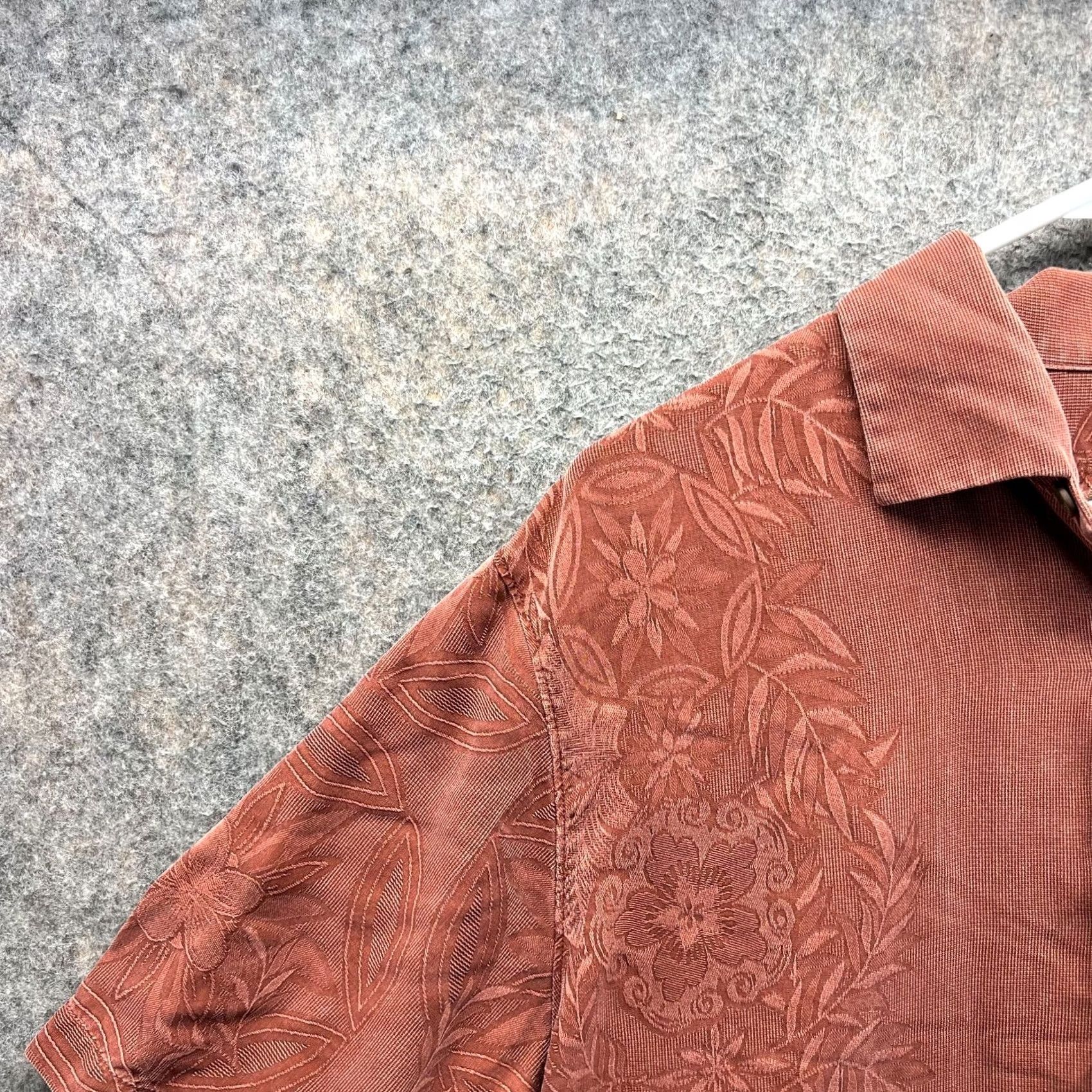 Tommy Bahama VINTAGE Tommy Bahama Shirt Mens M Orange Button-Down Silk Hawaiian Camp Paradise Size US M / EU 48-50 / 2 - 7 Thumbnail