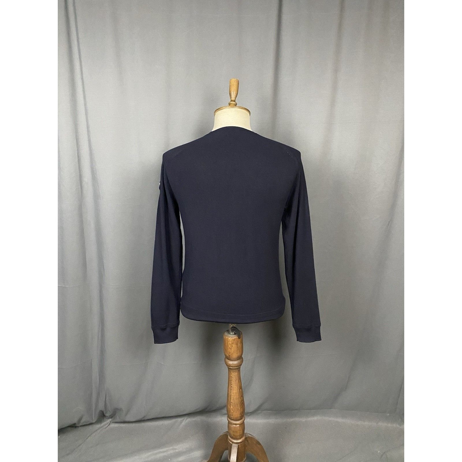 Moncler MINT! Moncler Men's Blue Cotton Cashmere Knitted Crewneck Sw Size US S / EU 44-46 / 1 - 7 Thumbnail