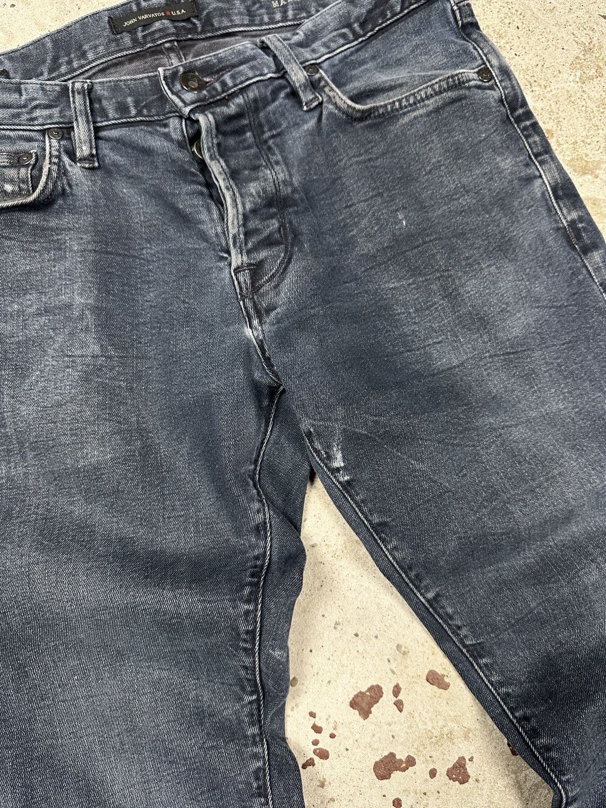 John Varvatos John Varvatos Wight Washed Black/Gray Denim Pants Size US 33 - 7 Thumbnail
