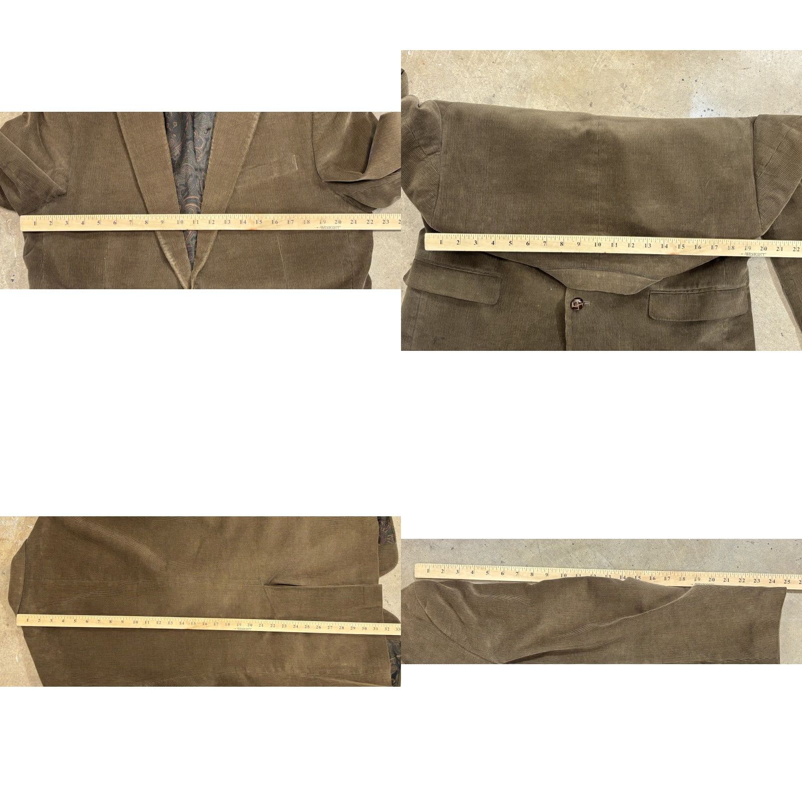 Ralph Lauren Lauren Ralph Lauren Sport Coat Men 44x32 Brown Corduroy Jacket Blazer Classic Coat Jacket Sport Coat Men 44 Brown Corduroy Size 44R - 8 Thumbnail