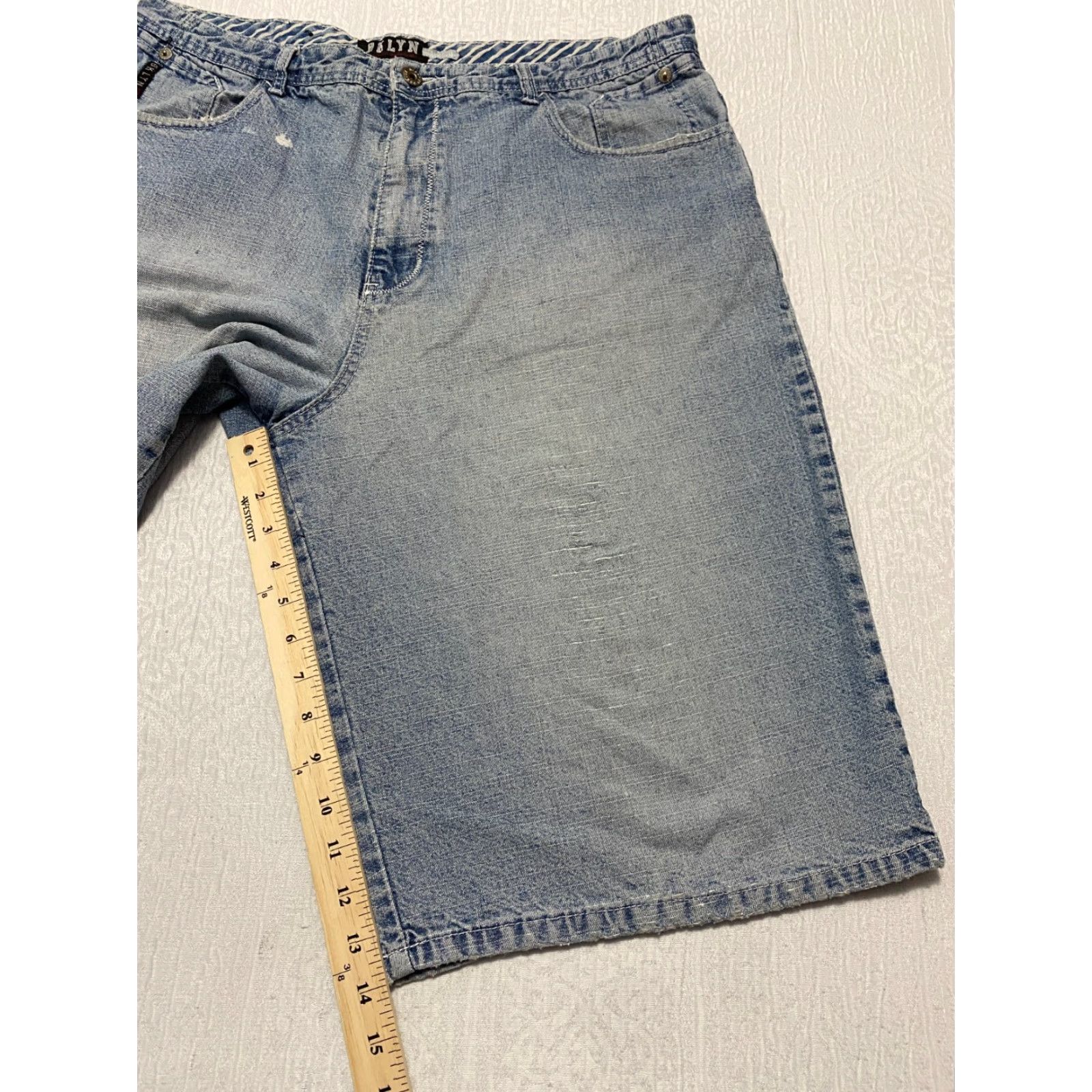 Express Brooklyn Xpress Jeans Shorts Baggy Y2K Loose Fit Straight Men’s Size 40 Blue Size US 40 / EU 56 - 5 Thumbnail