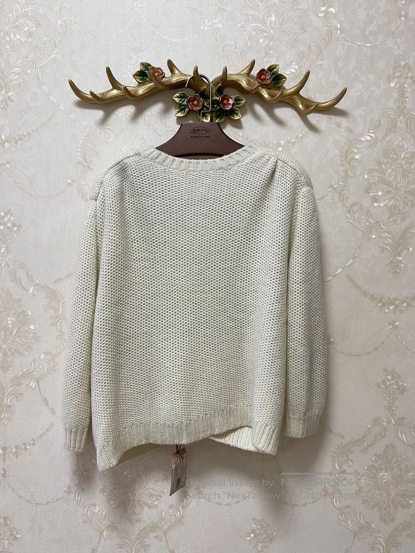 Miu Miu Miu Miu White Wool Mohair Thick-Knit Cardigan. Size M / US 6-8 / IT 42-44 - 6 Thumbnail