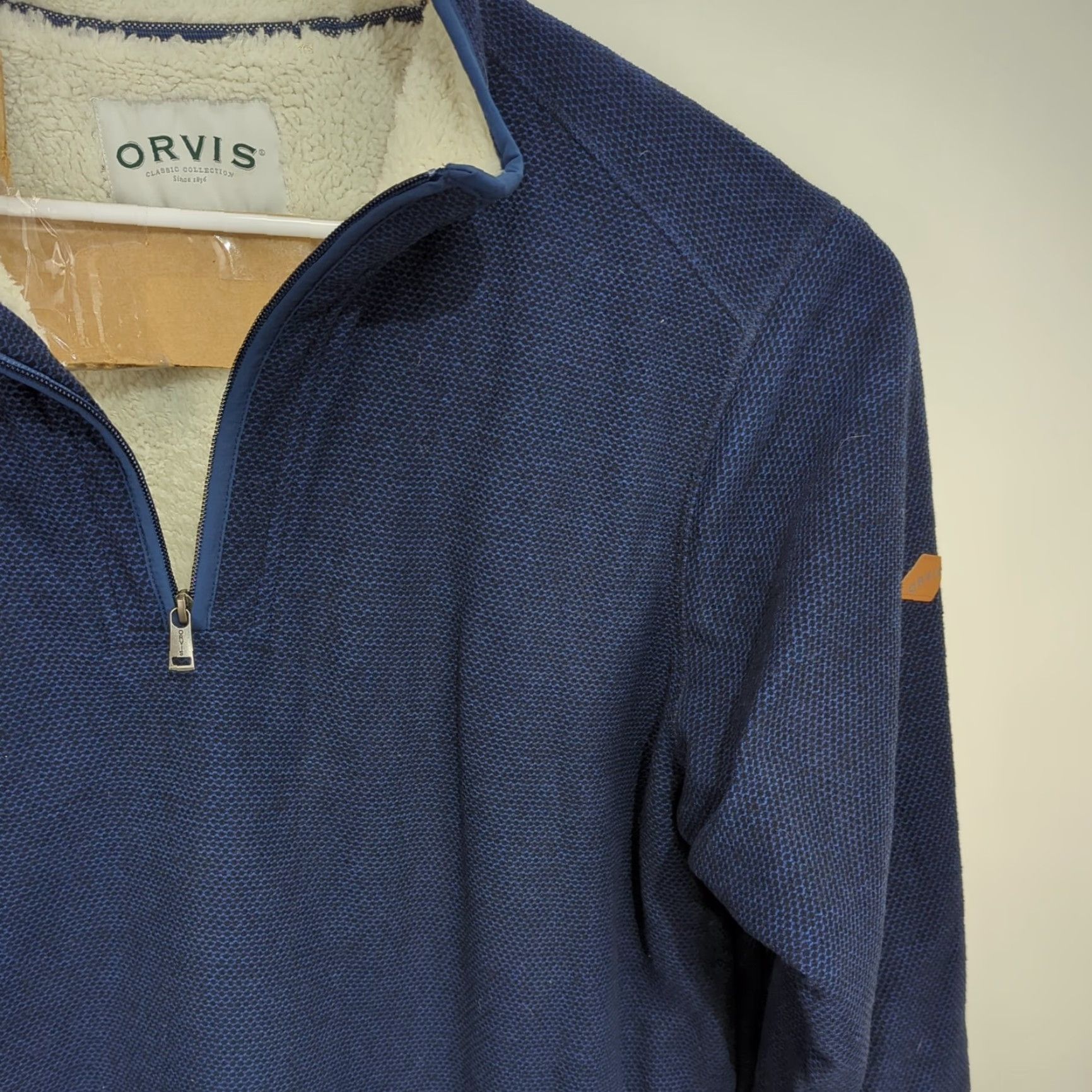 Orvis Orvis Pullover Sweater 2XL Men’s Blue Fleece Sherpa Lined 1/4 Zip Thick Casual Workwear Size US XXL / EU 58 / 5 - 7 Thumbnail