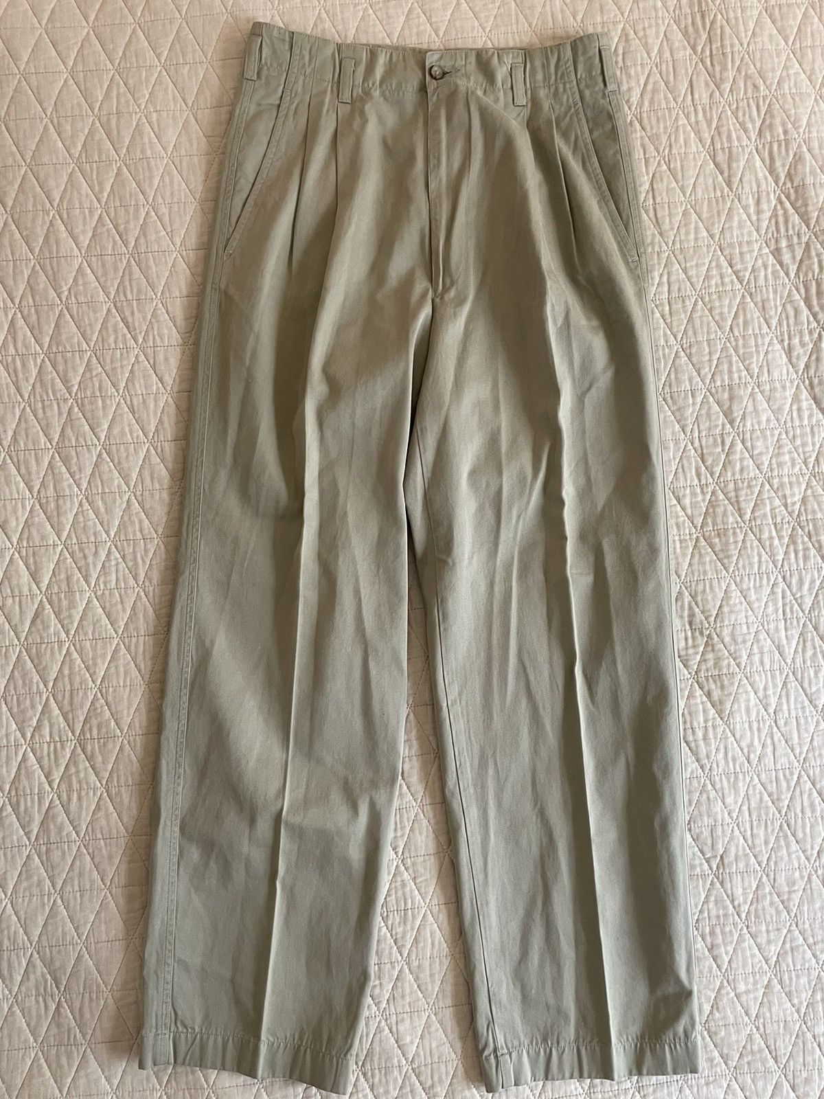 Lanvin Pleated Front High Waist Chino Trouser Size 27" / US 4 / IT 40 - 3 Thumbnail
