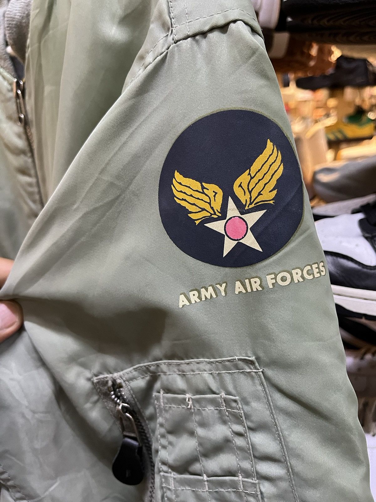 Japanese Brand Vintage Military Air Force Flight Army Bomber Jacket Size US L / EU 52-54 / 3 - 5 Thumbnail