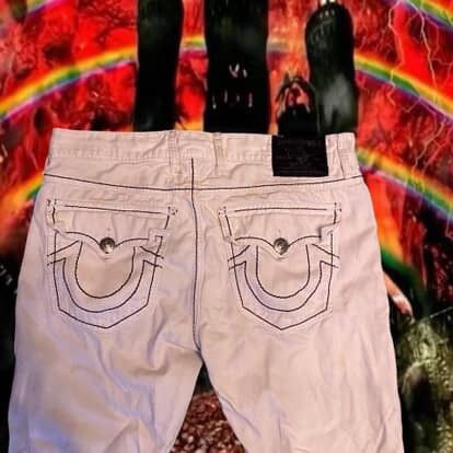 True Religion White with black stitching true religion jeans Size US 38 / EU 54 - 4 Thumbnail