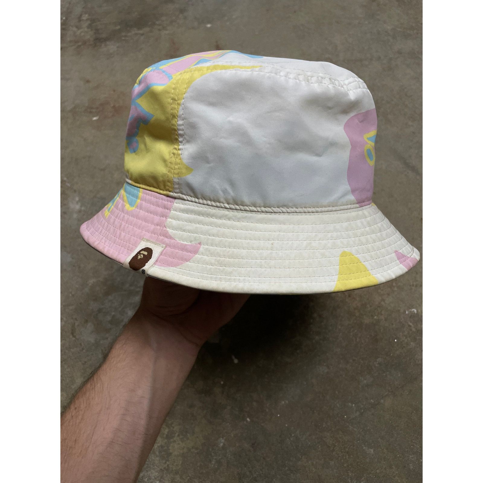Bape BAPE Bucket Hat Pink Multi Used Large Size ONE SIZE - 1 Thumbnail