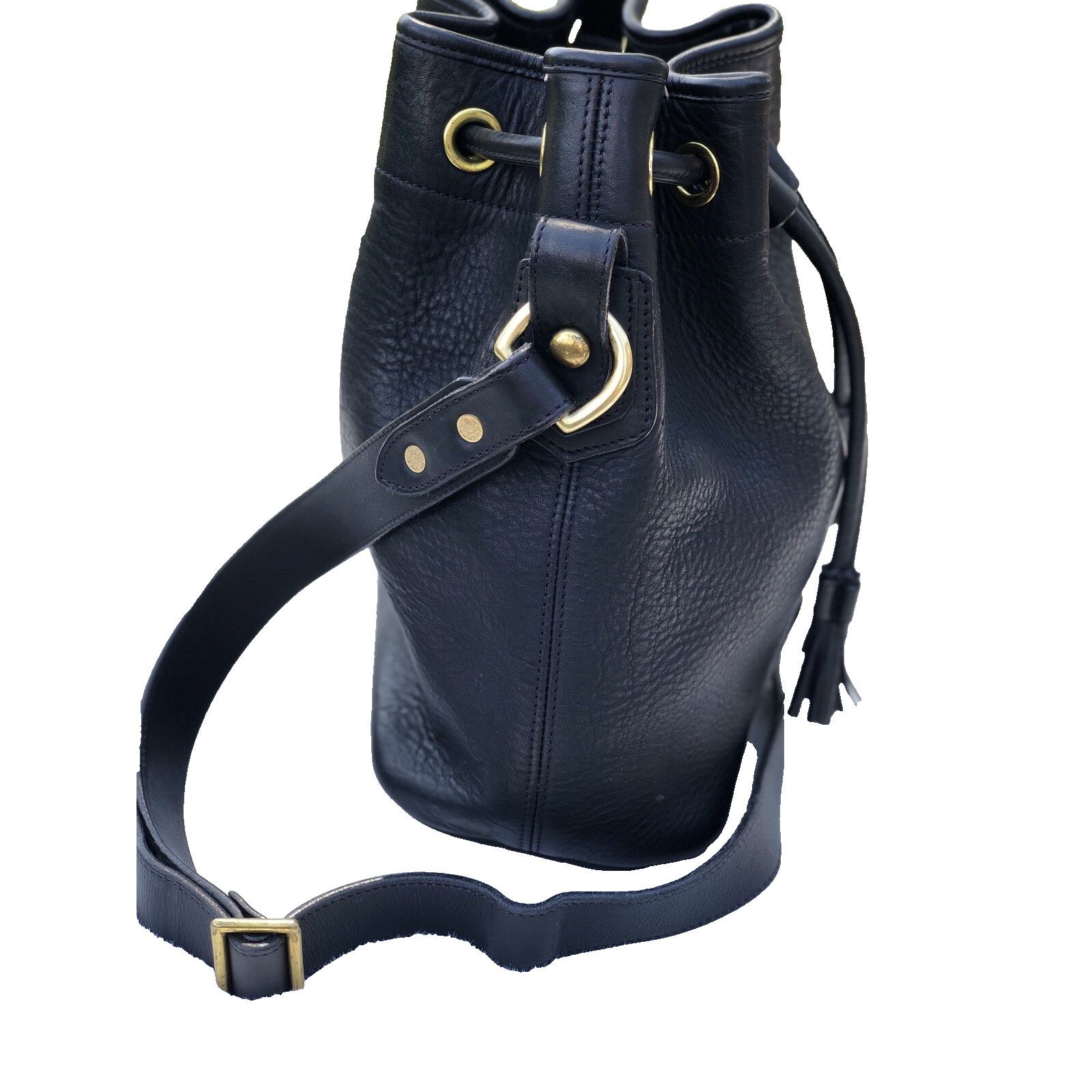 Dooney & Bourke Dooney And Bourke Black Leather Drawst Crossbody Bag B000538 Size ONE SIZE - 6 Thumbnail