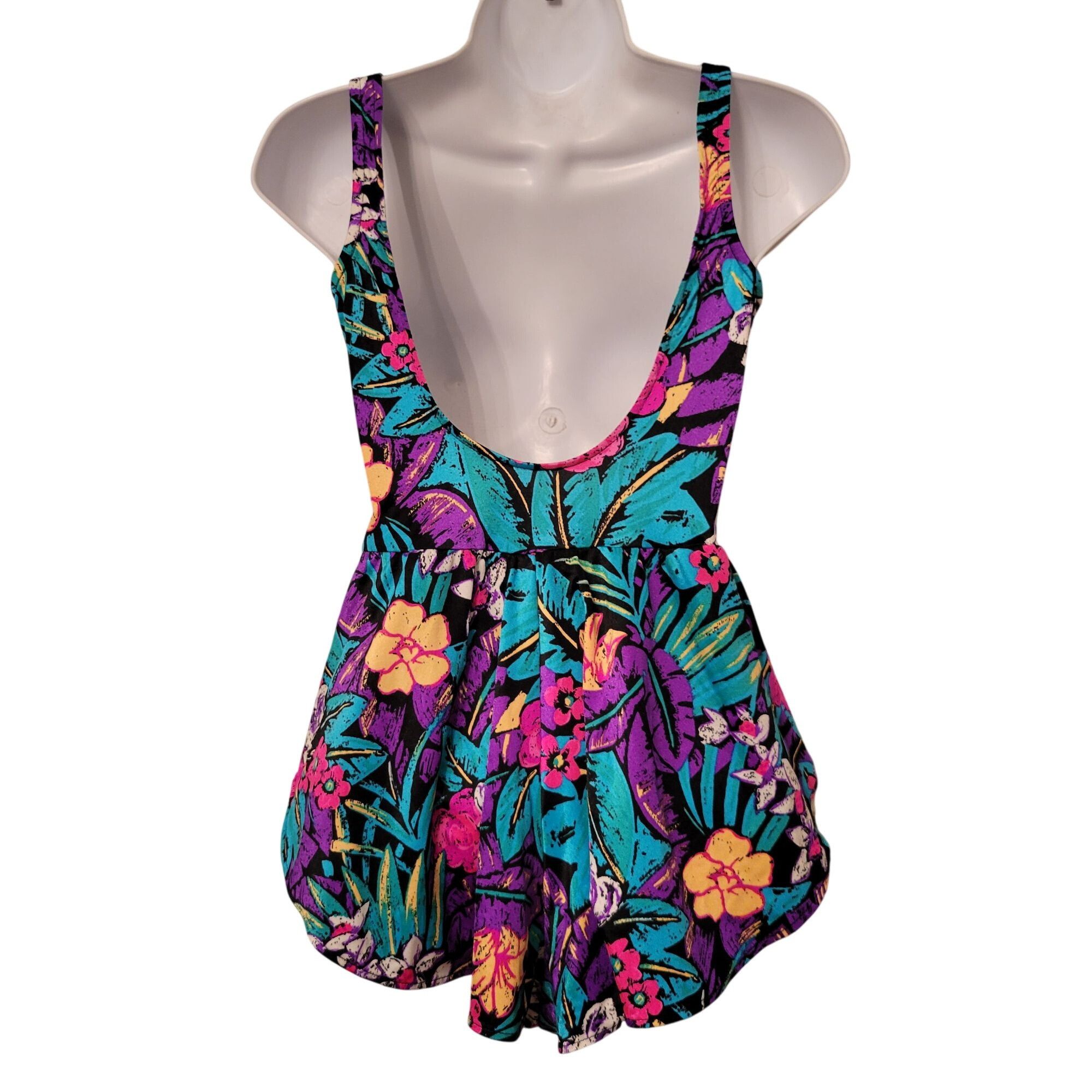 Vintage Vintage Mainstream Floral Swimsuit 10 Full Coverage One Piec Size ONE SIZE - 2 Thumbnail