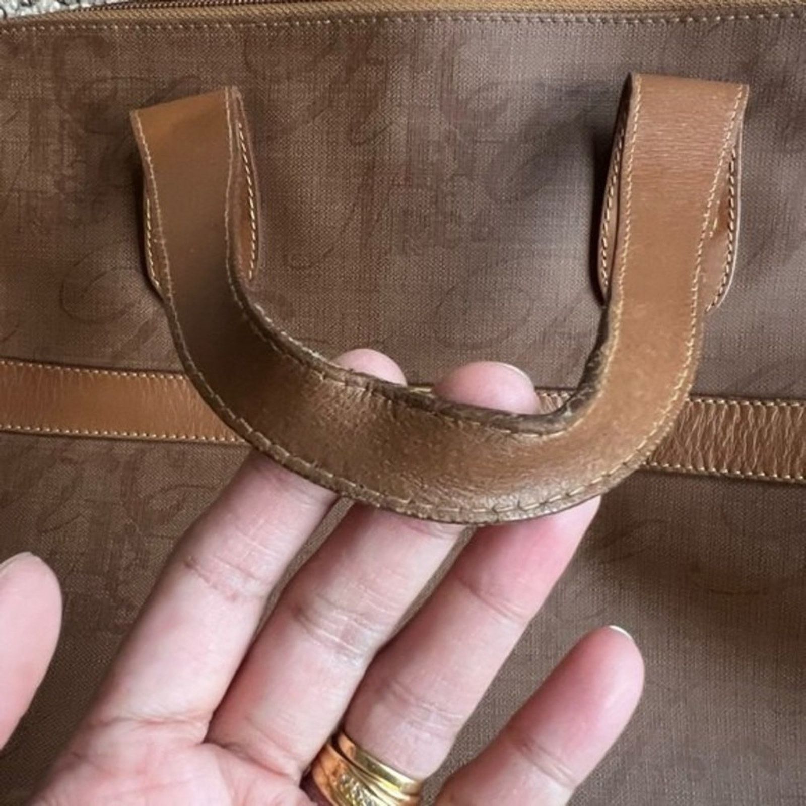 Nina Ricci NINA RICCI Brown Patent Leather Top Handle Bag, 3.5x10x2.5 Size ONE SIZE - 10 Thumbnail