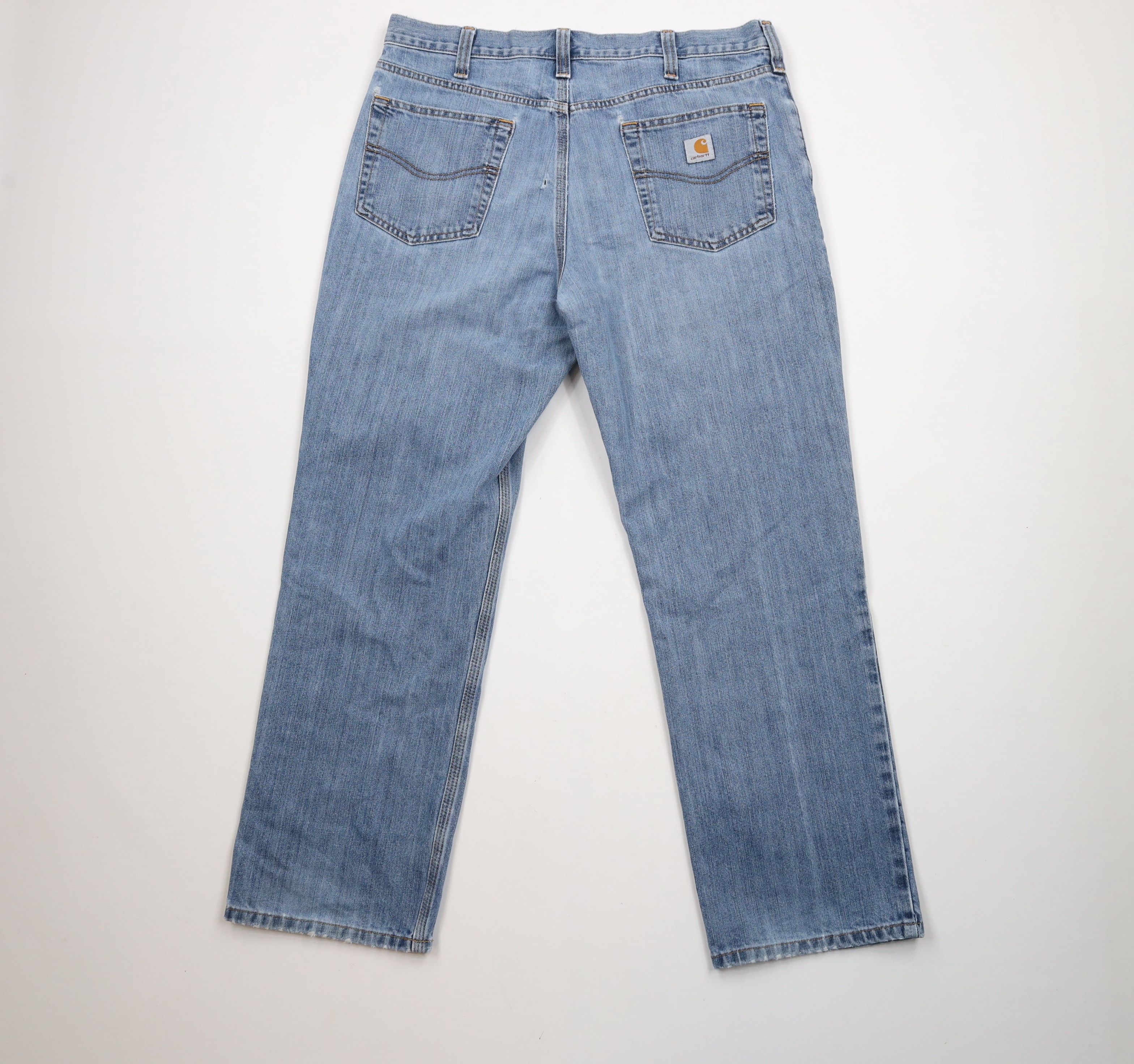 Carhartt × Vintage Vintage Y2K Carhartt Spell Out Relaxed Fit Denim Jeans Blue Size US 36 / EU 52 - 13 Thumbnail