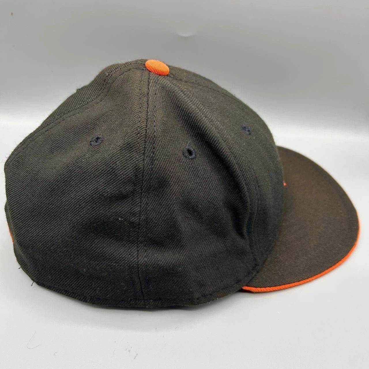 New Era Atlanta Braves Hat Men 8 Black Embroidered Fitted Cap Wool Size ONE SIZE - 6 Thumbnail