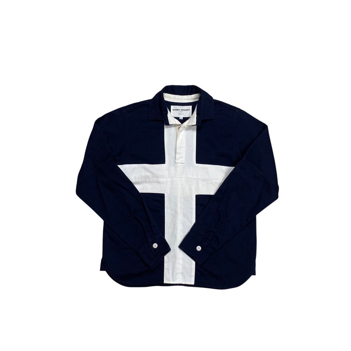 General Research General Research Cross Rugby Polo shirt Longsleeve 1999 Navy Size US S / EU 44-46 / 1 - 4 Thumbnail