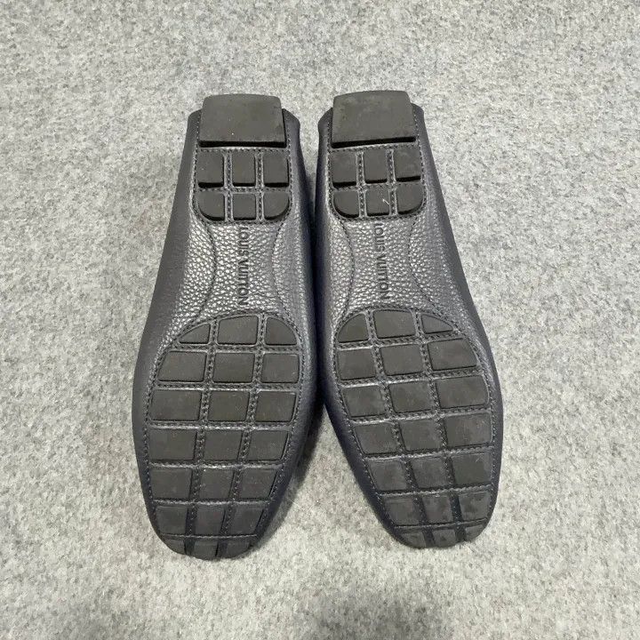 Louis Vuitton Louis Vuitton Monte Carlo Navy Leather Loafers -2508 Size US 11 / EU 44 - 3 Thumbnail