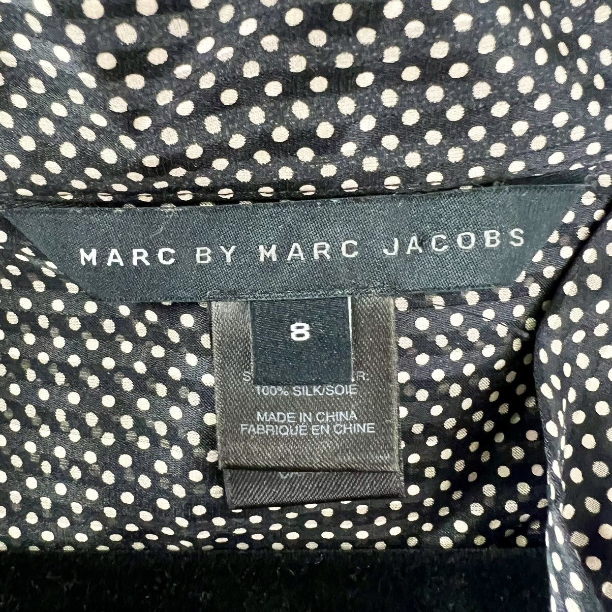 Marc by Marc Jacobs Marc by Marc Jacobs 100% Silk Polka Dots Pulllover Blouse Size M / US 6-8 / IT 42-44 - 6 Thumbnail