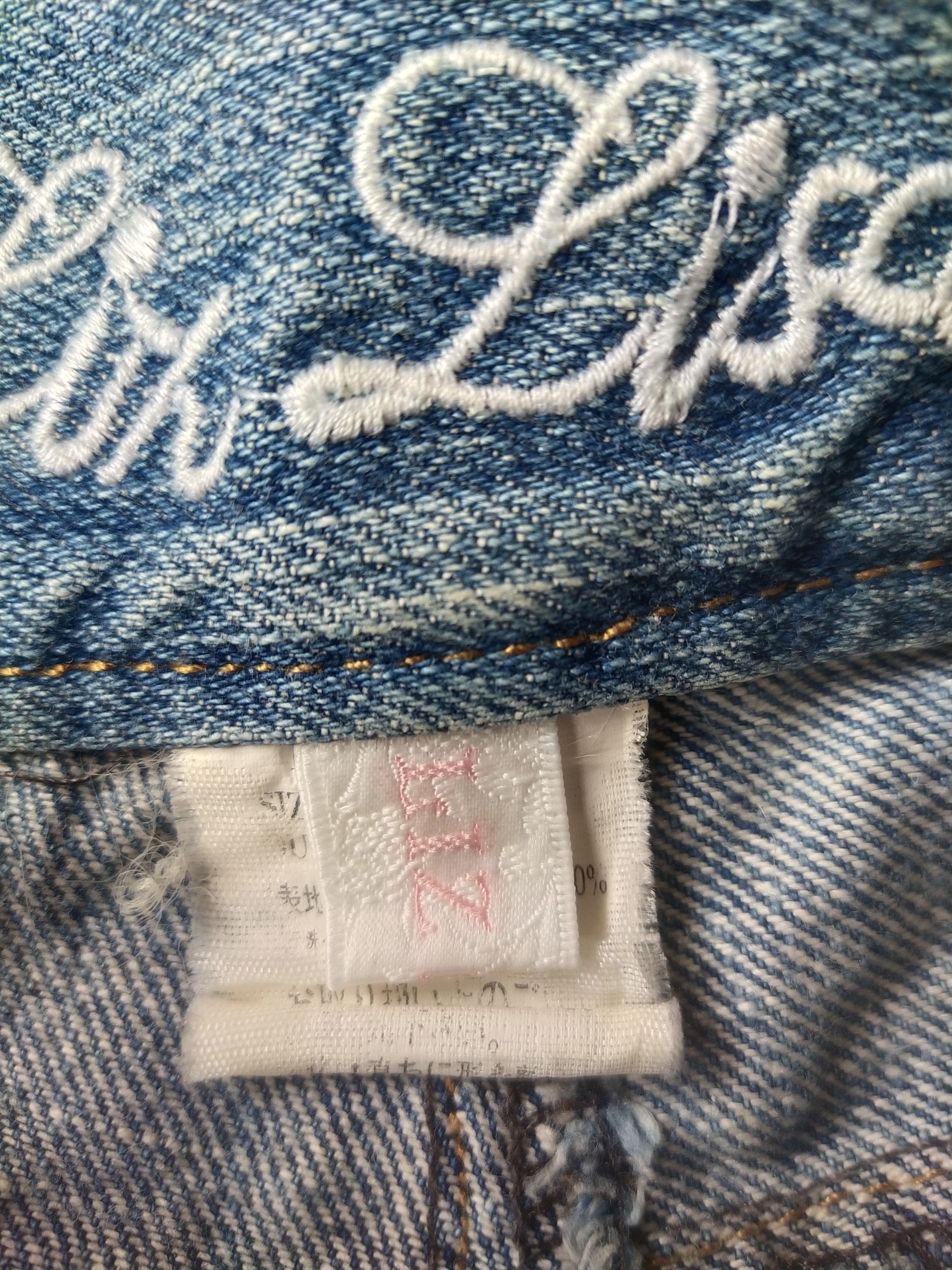 LIZ LISA 2000s Liz Lisa Gyaru Ruffled Bow Denim Shorts Vintage Y2K Size 28" / US 6 / IT 42 - 8 Thumbnail