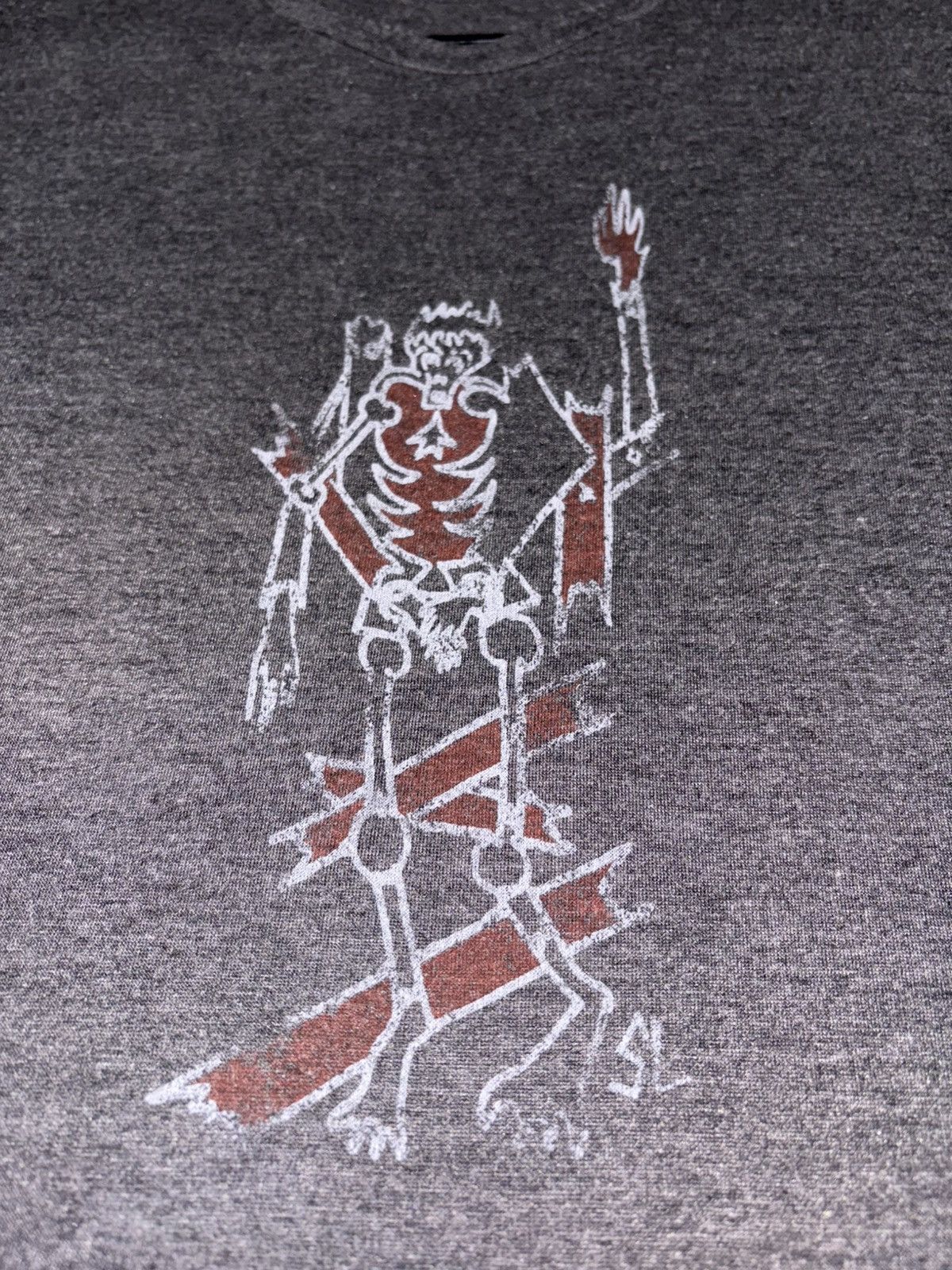 Saint Laurent Paris Saint Laurent Paris Skeleton Burning Man T-Shirt Anthracite Size US M / EU 48-50 / 2 - 4 Thumbnail