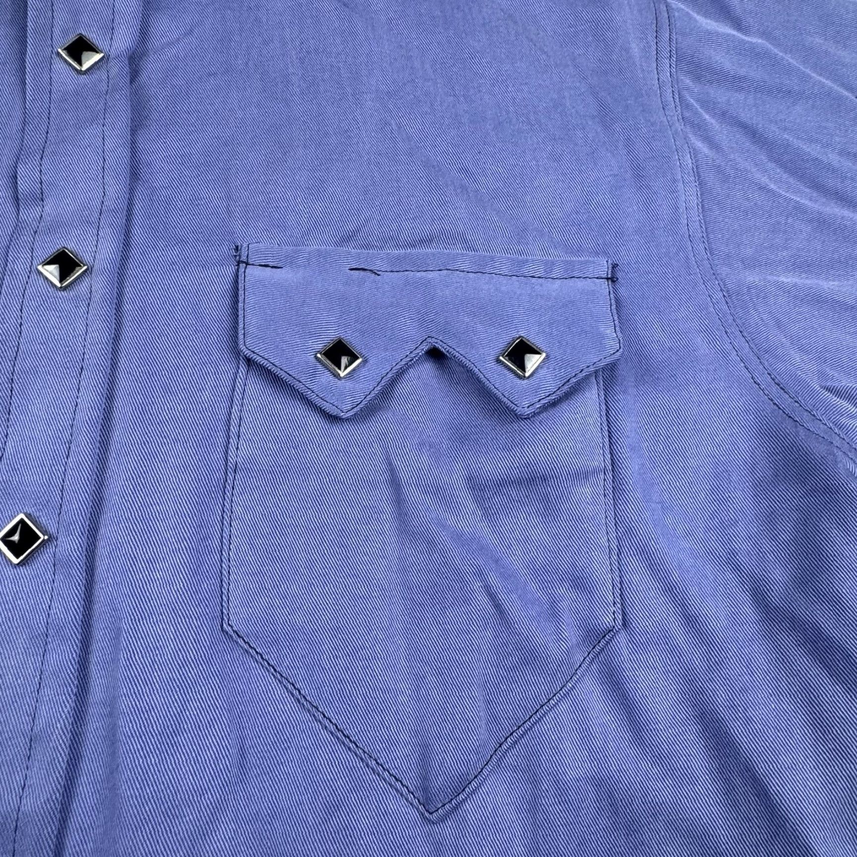 Rockmount Ranch Wear VINTAGE Rockmount Ranch Wear Shirt Mens Small Periwinkle Western Diamond Snap Button-Up Long Sleeve Relaxed Fit Pockets 6944-PERI Mens Size US S / EU 44-46 / 1 - 4 Thumbnail