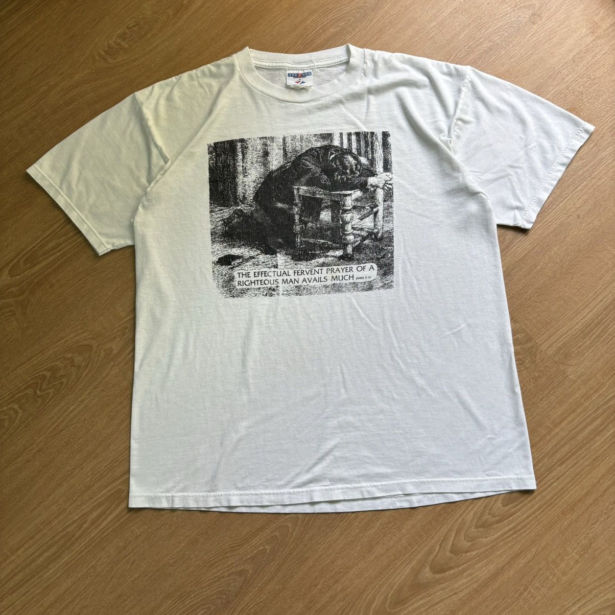 Vintage RARE! Vintage 90’s Art Prayers Of A Righteous Man Size US L / EU 52-54 / 3 - 1 Thumbnail