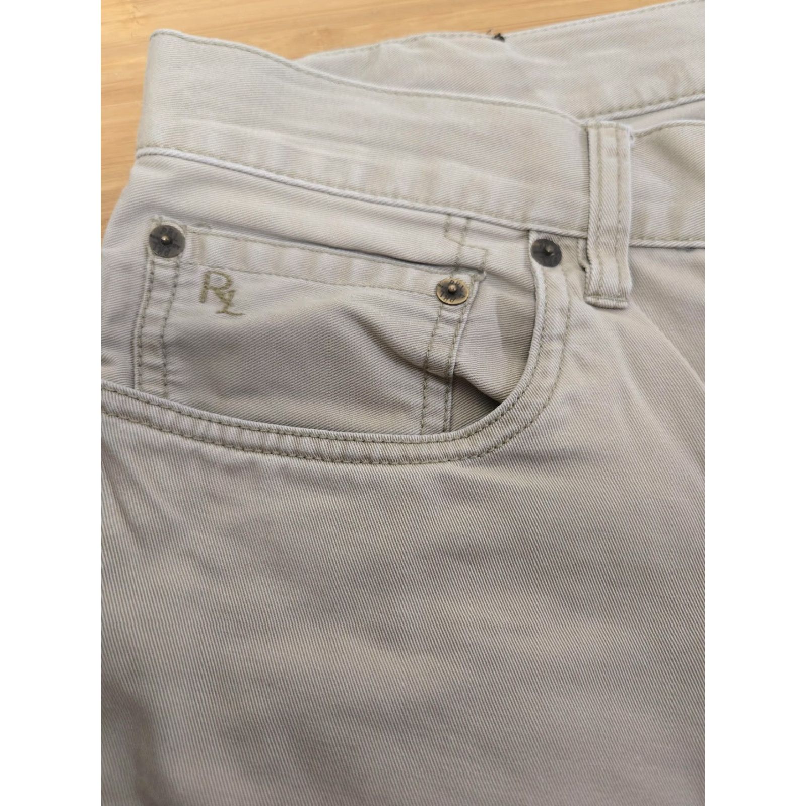 Polo Ralph Lauren VINTAGE Polo Ralph Lauren Pants Mens 35x32 Gray Twill 5 Pocket Straight Leg Classic Fit Size US S / EU 44-46 / 1 - 7 Thumbnail
