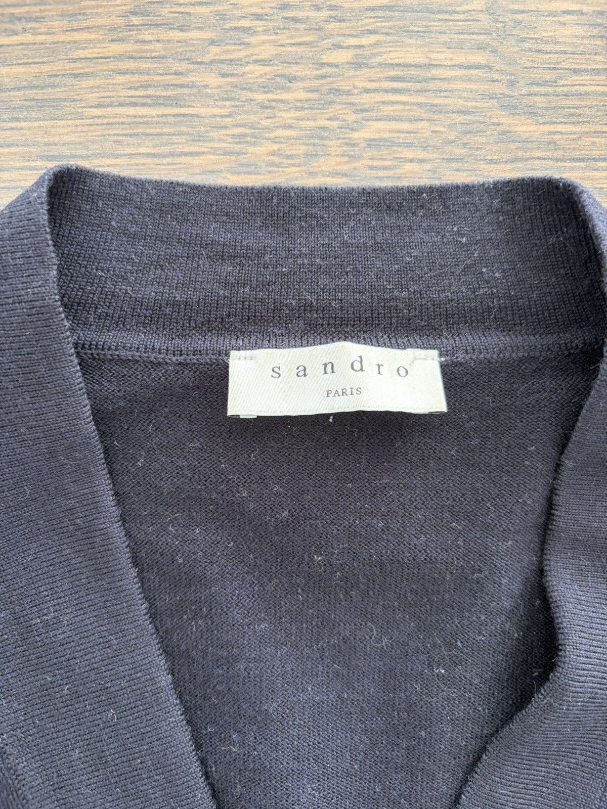 Sandro Sandro Navy Stripped Cardigan Size US M / EU 48-50 / 2 - 2 Thumbnail
