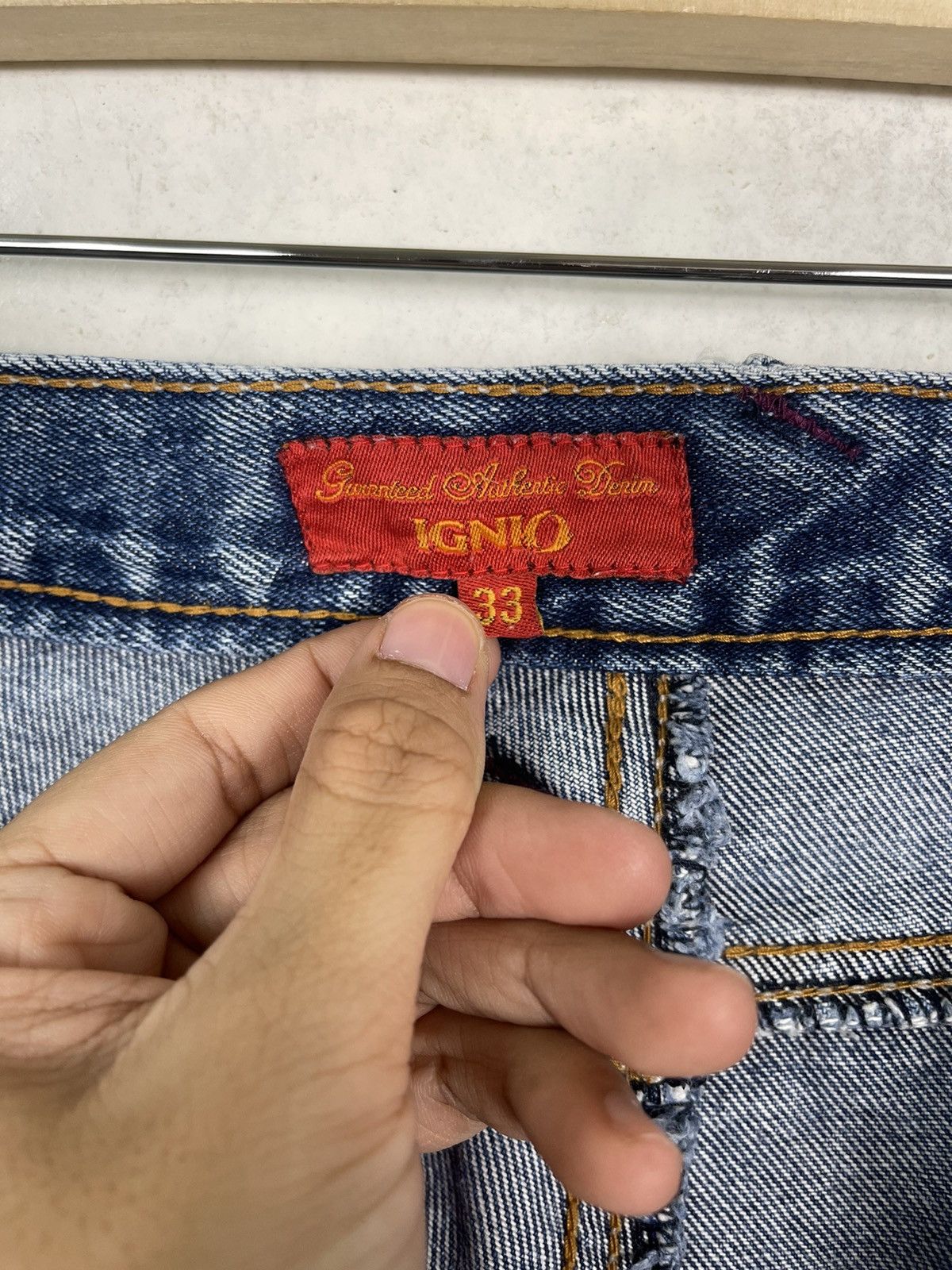 Japanese Brand IGNIO FADED BLUE JEANS Size US 36 / EU 52 - 15 Thumbnail