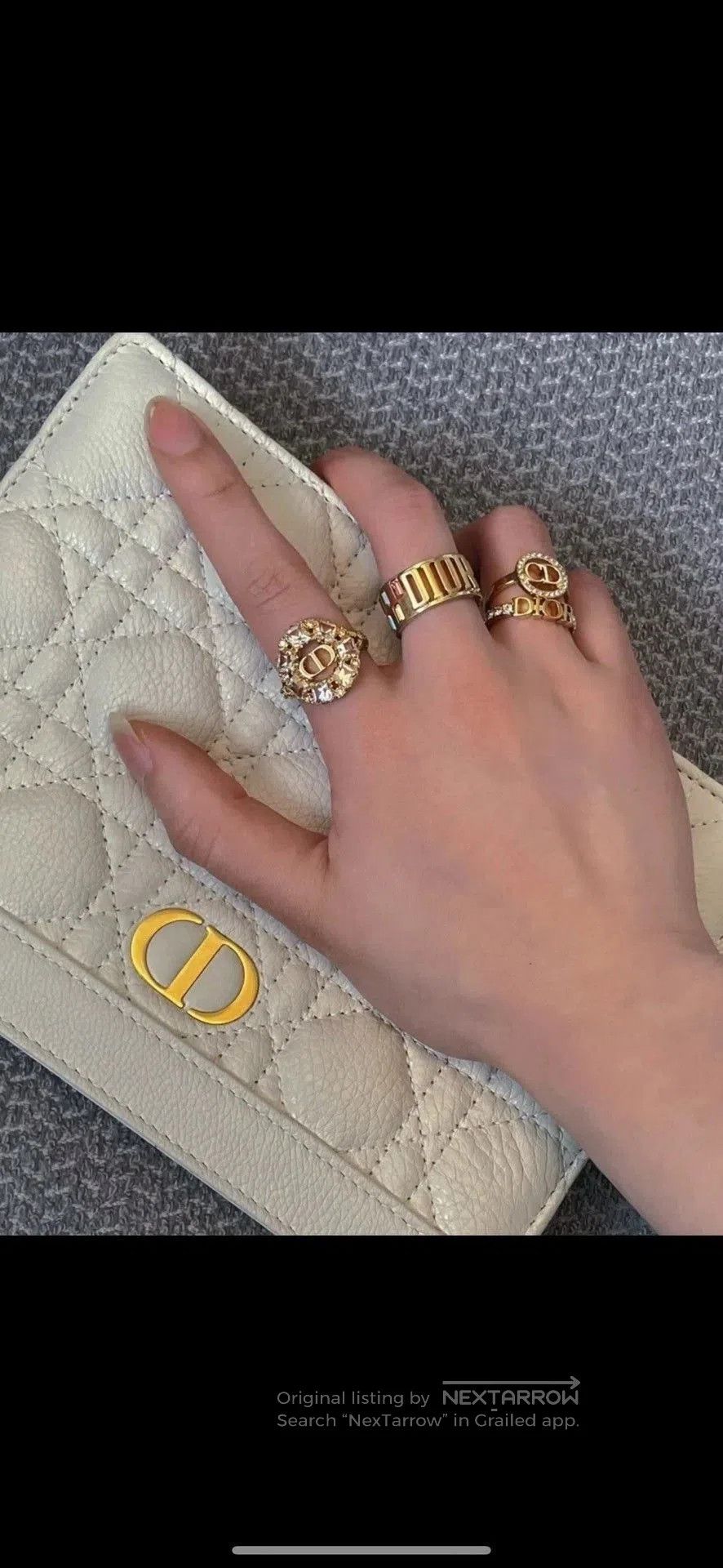 Dior Dior Logo Colored Diamond Women's Ring. Size ONE SIZE - 6 Thumbnail