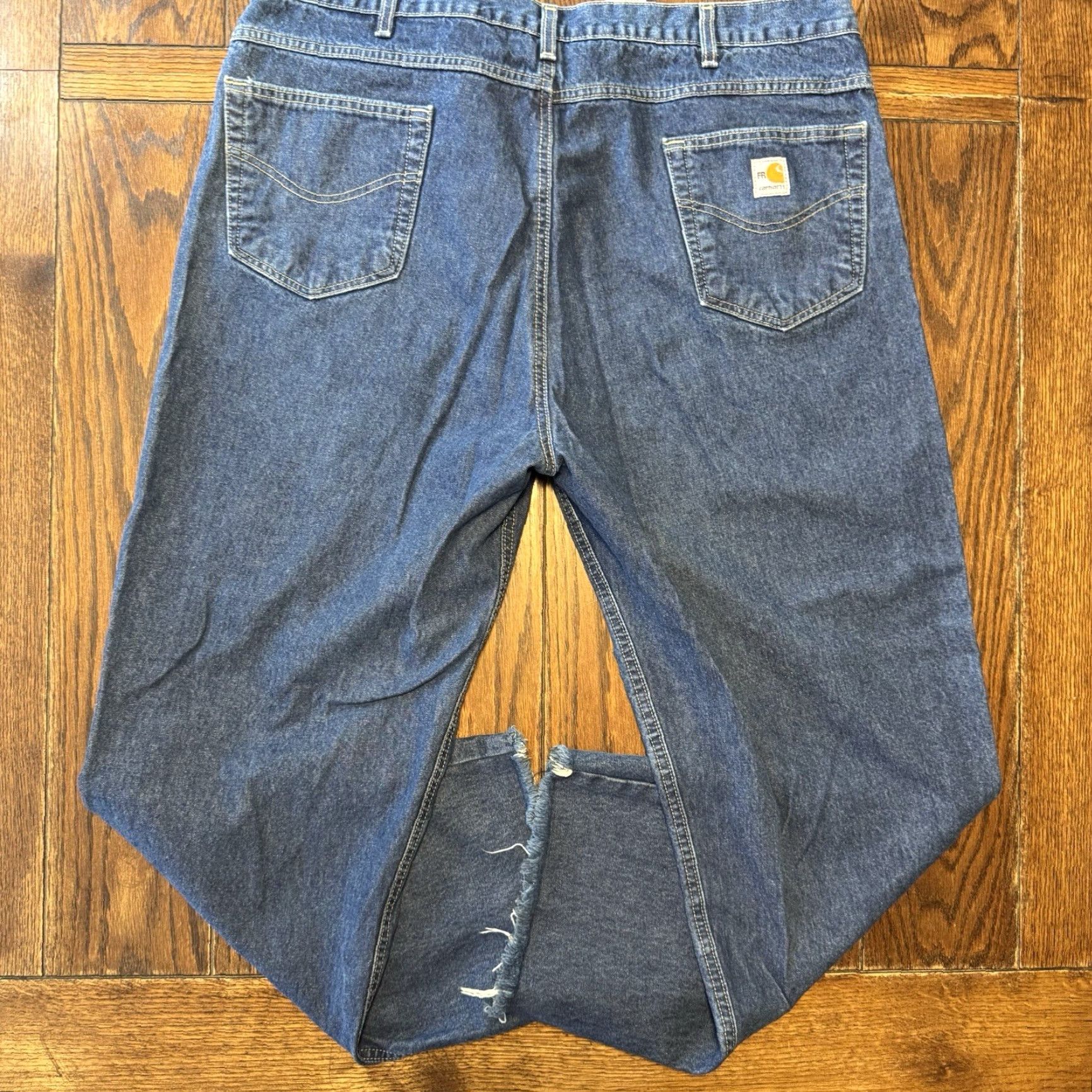 Carhartt VINTAGE Carhartt Jeans Mens 44x32 Flame-Resistant FR Work Denim 5-Pocket Relaxed Straight Blue 1990s Mens Size US 44 / EU 60 - 2 Thumbnail