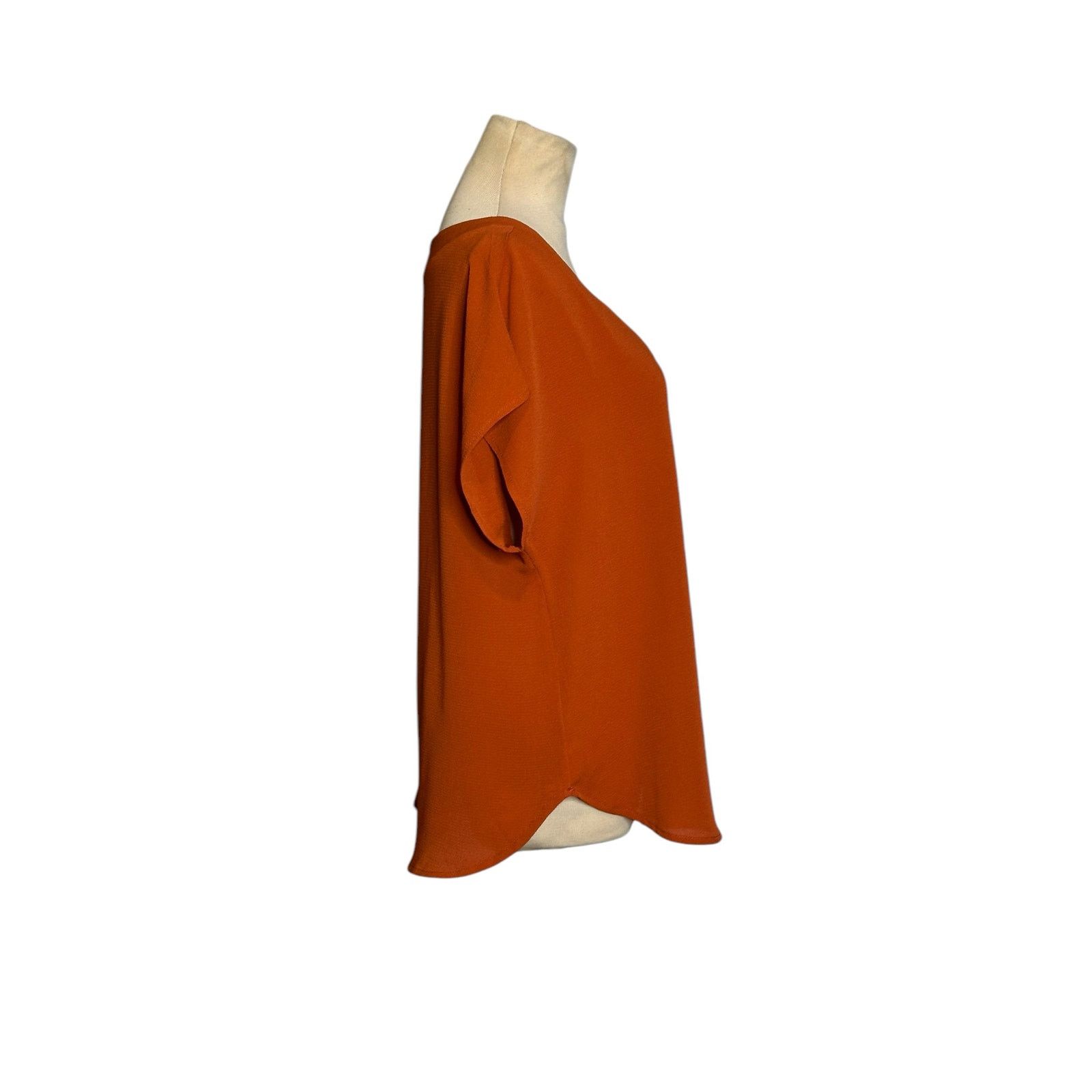 Forever 21 Forever 21 rust orange v neck short sleeves blouse size s Size S / US 4 / IT 40 - 8 Thumbnail