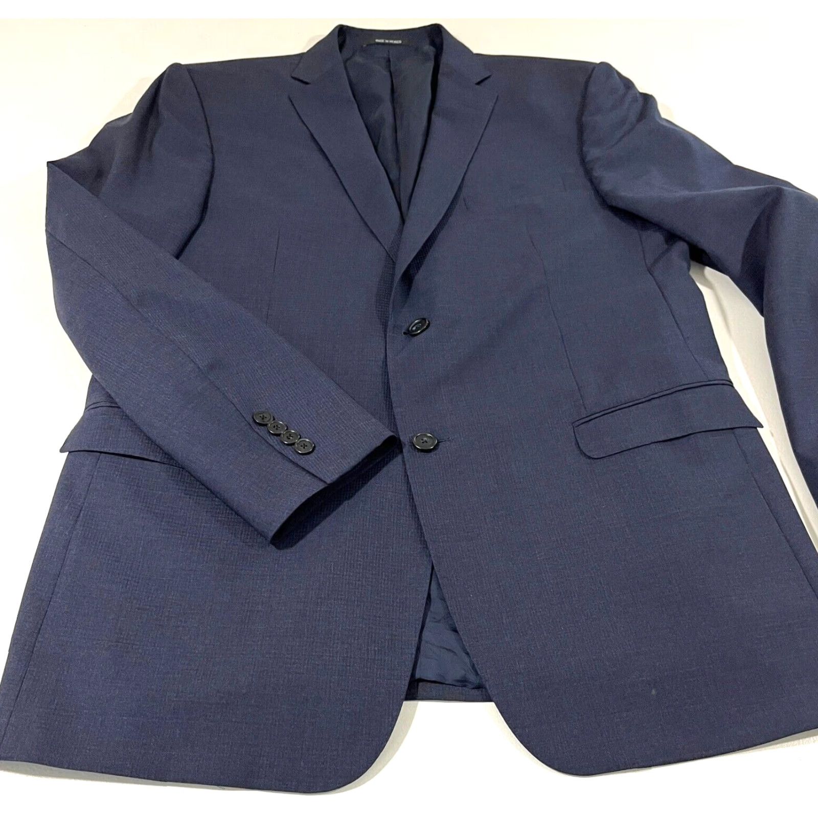 Ermenegildo Zegna Z Zegna Men’s Wool Suit Jacket Navy 44R IT 54R Single-Breasted Two-Button Vintage (Pre-owned) Mens Size 42R - 6 Thumbnail