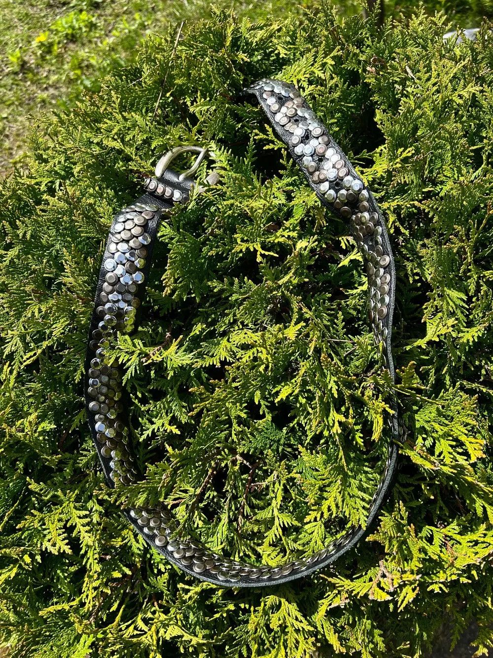 B.B. Simon × Hysteric Glamour VTG CHROME HEARTS STYLE HEAVY LEATHER METAL BELT Size ONE SIZE - 3 Thumbnail