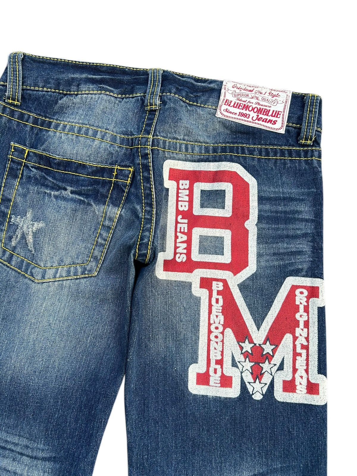 Kapital Japanese Blue moon Blue Distressed Denim Jeans Size US 32 / EU 48 - 6 Thumbnail