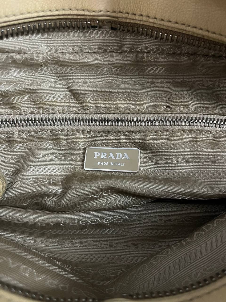 Prada Prada Bag Leather Beige Size ONE SIZE - 7 Thumbnail