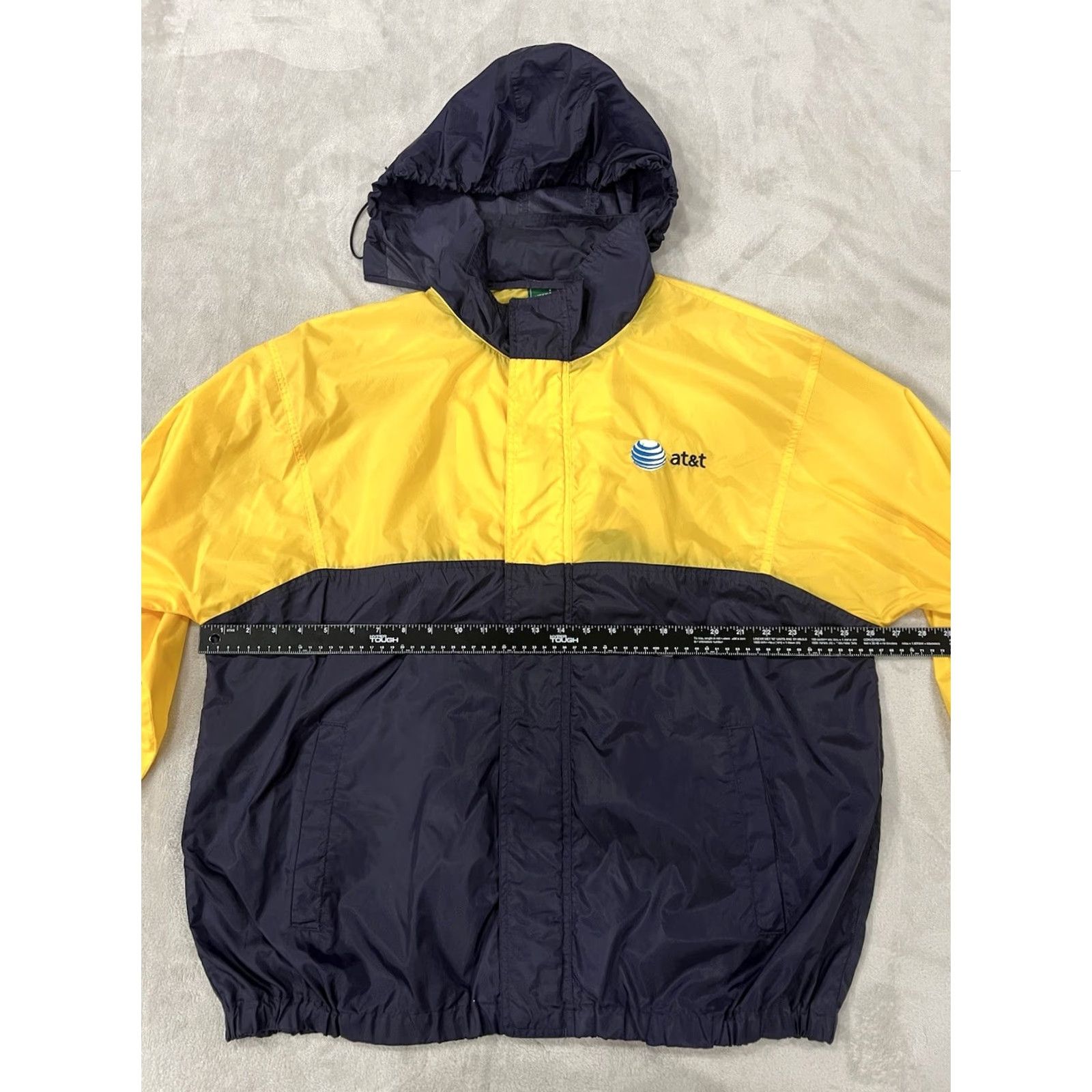 Vintage VINTAGE Outer Banks Jacket Windbreaker Hooded XL Men Yellow Navy Wind-Resistant Full Zip Lightweight 90s Casual Outdoor Size US XL / EU 56 / 4 - 3 Thumbnail
