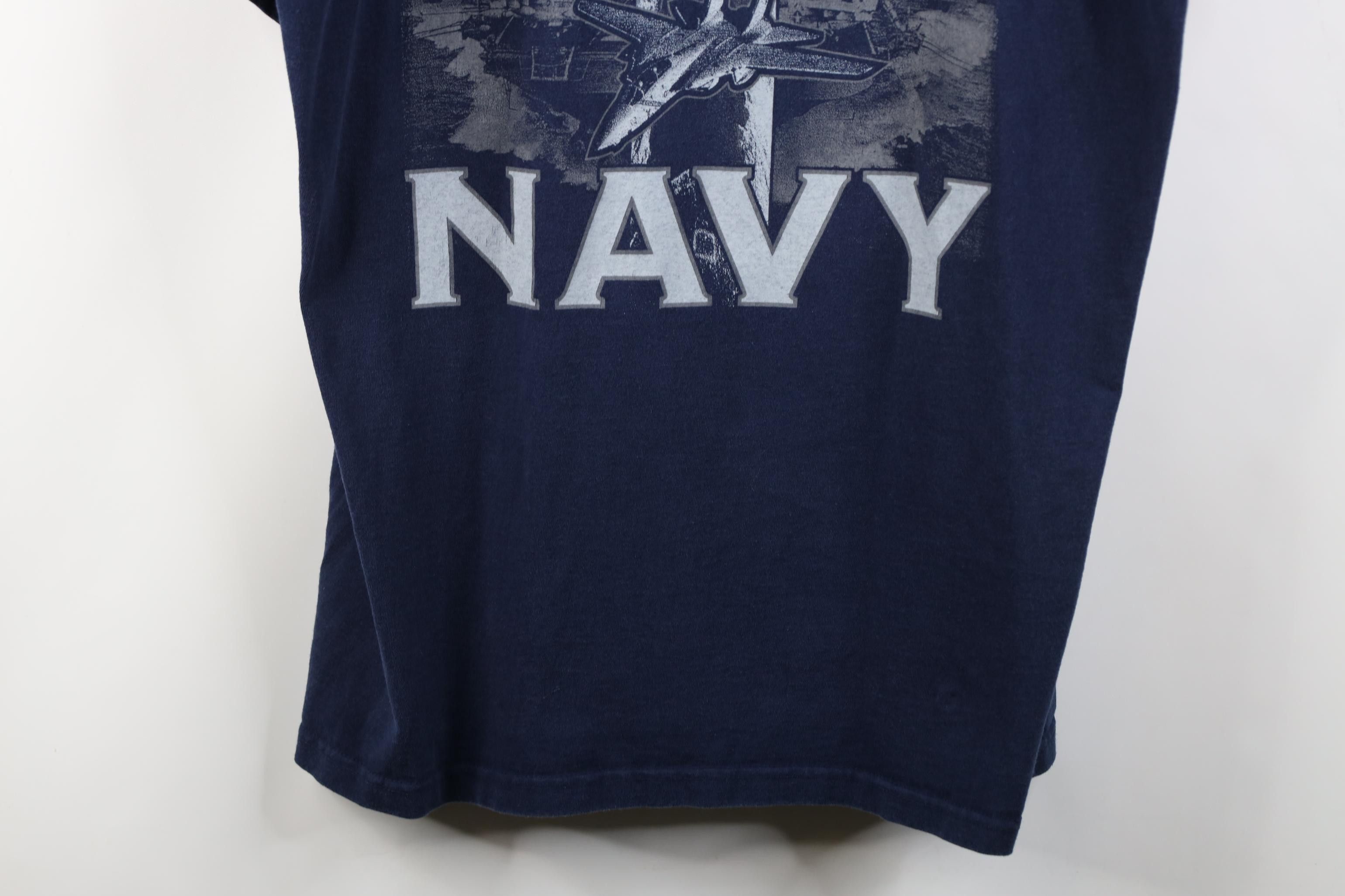 Vintage Vintage 90s Spell United States Navy Fighter Jet T-Shirt USA Size US XXL / EU 58 / 5 - 3 Thumbnail