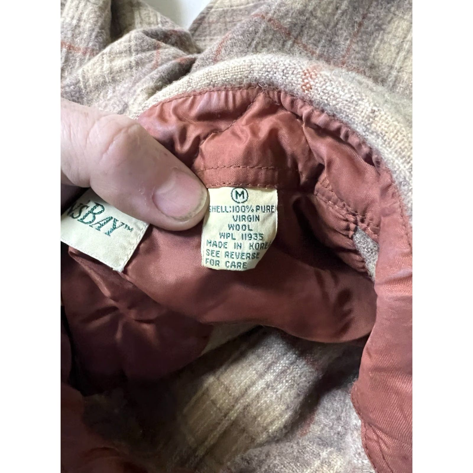 Vintage VINTAGE St. Johns Bay Men’s Wool Button-Up Shirt Plaid M Tan Brown Size US M / EU 48-50 / 2 - 4 Thumbnail