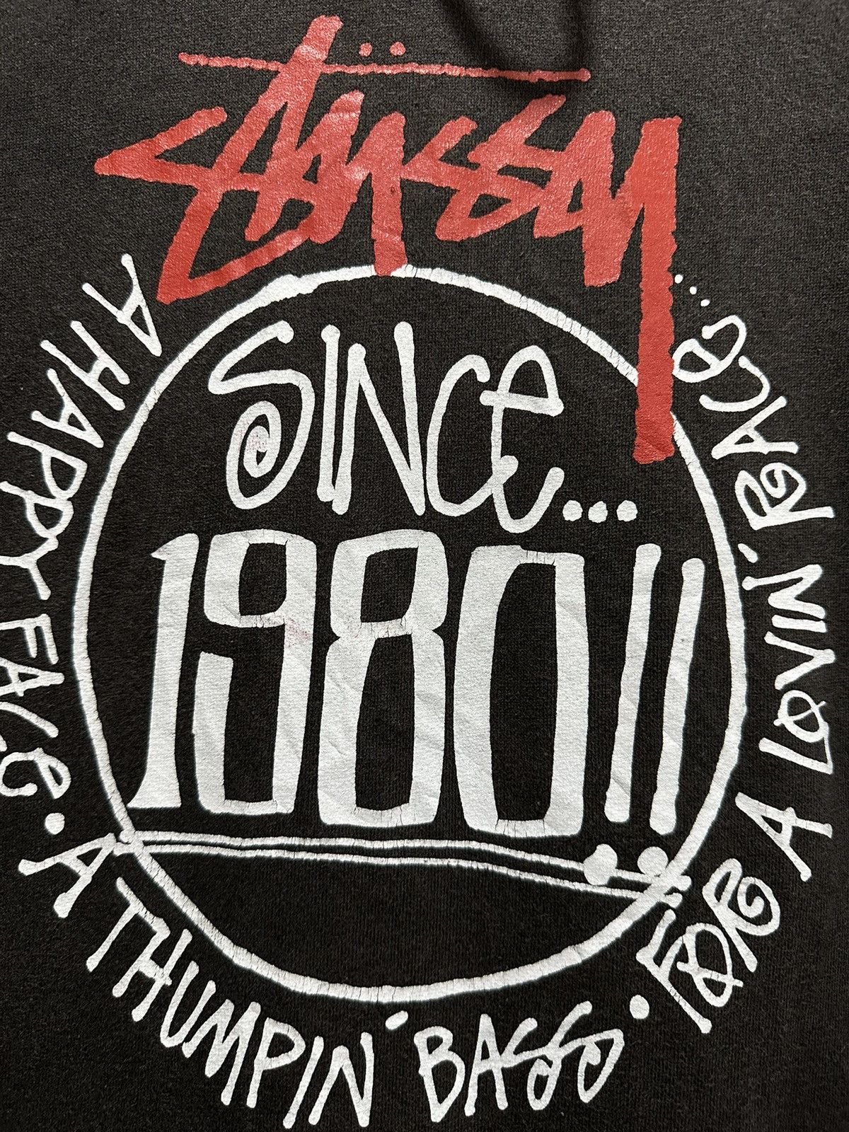 Stussy × Vintage Vintage Stussy Skateboard Sun Faded Hoodie Size US XL / EU 56 / 4 - 4 Thumbnail