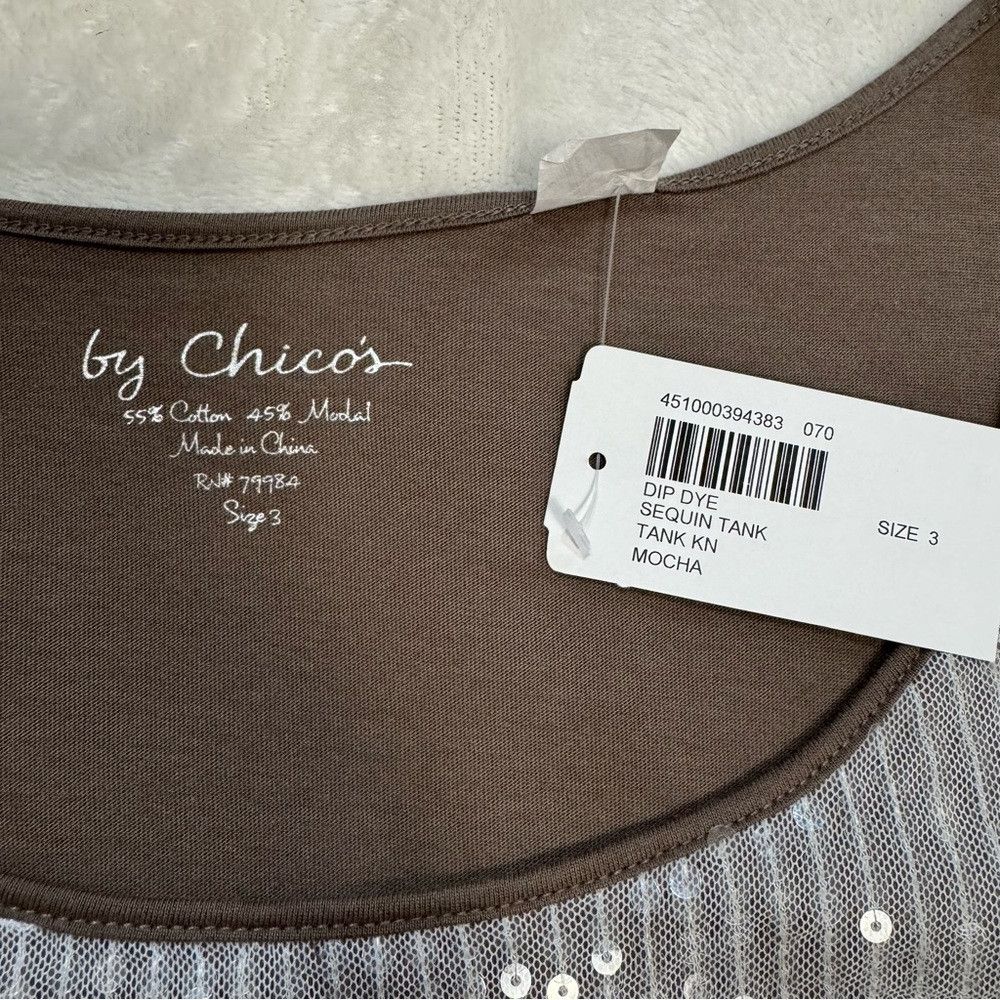 Chicos NWT New Chico's Sequin Ombre Mocha Tank Size 3 US XL Size XL / US 12-14 / IT 48-50 - 6 Thumbnail