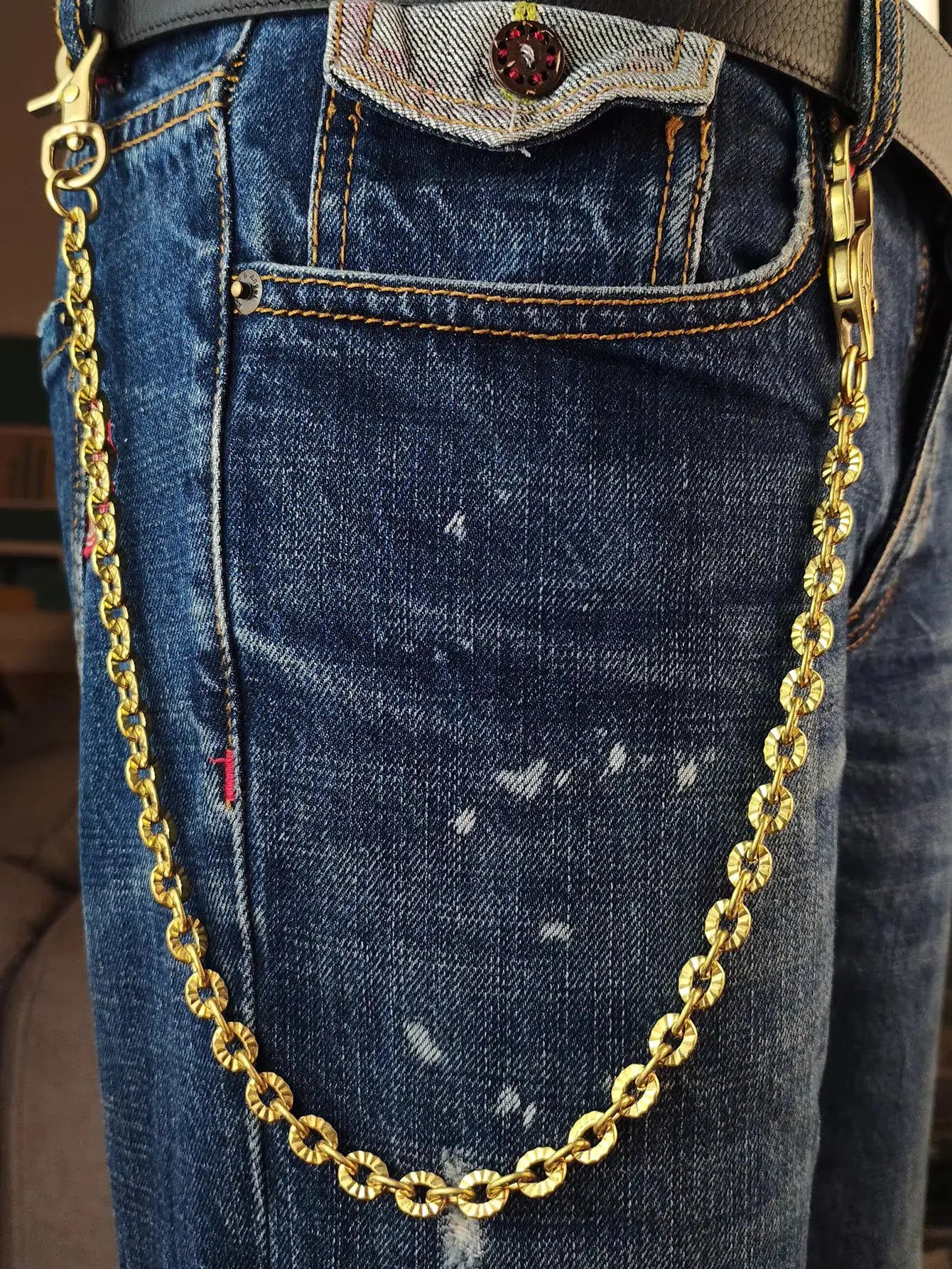Jewelry Gothic Wallet chain keychain Jean Size ONE SIZE - 1 Thumbnail