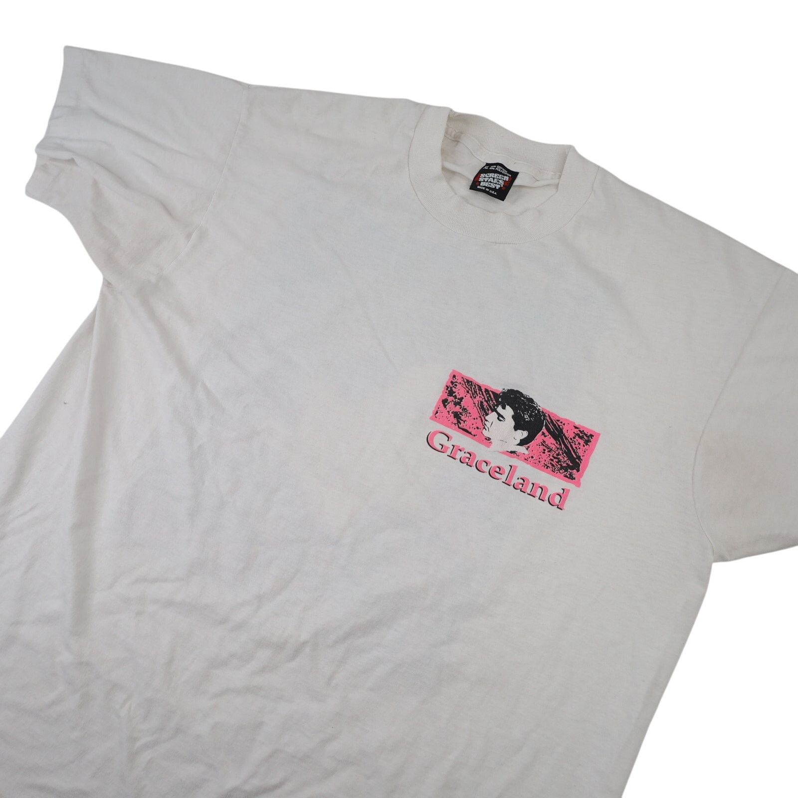Band Tees × Vintage VTG 90s Elvis Presley The King Graceland Art Graphic T Shirt Size US XL / EU 56 / 4 - 3 Thumbnail