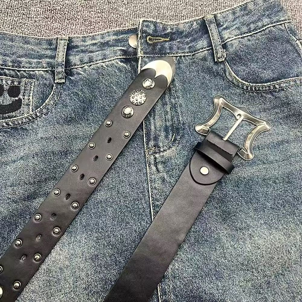 Japanese Brand × Other Rock punk style genuine pu leather belt Size ONE SIZE - 3 Thumbnail