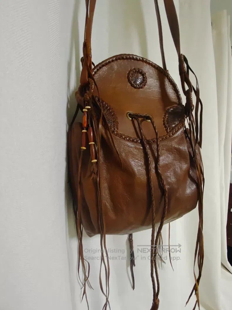 Share Spirit Homme share spirit Crossbody bag with fringes Size ONE SIZE - 5 Thumbnail