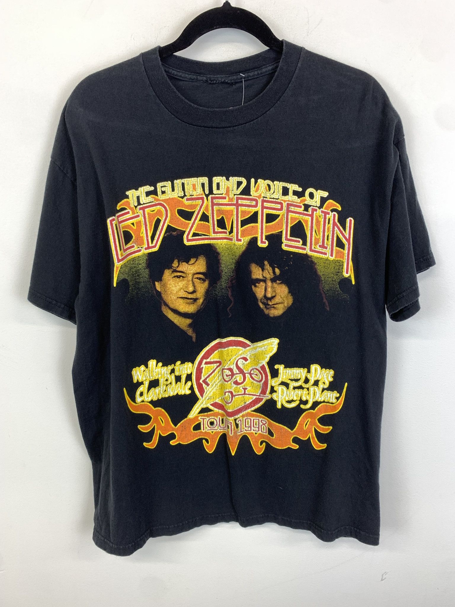 Band Tees × Vintage 1998 Page and Plant Shirt Led Zeppelin Travis