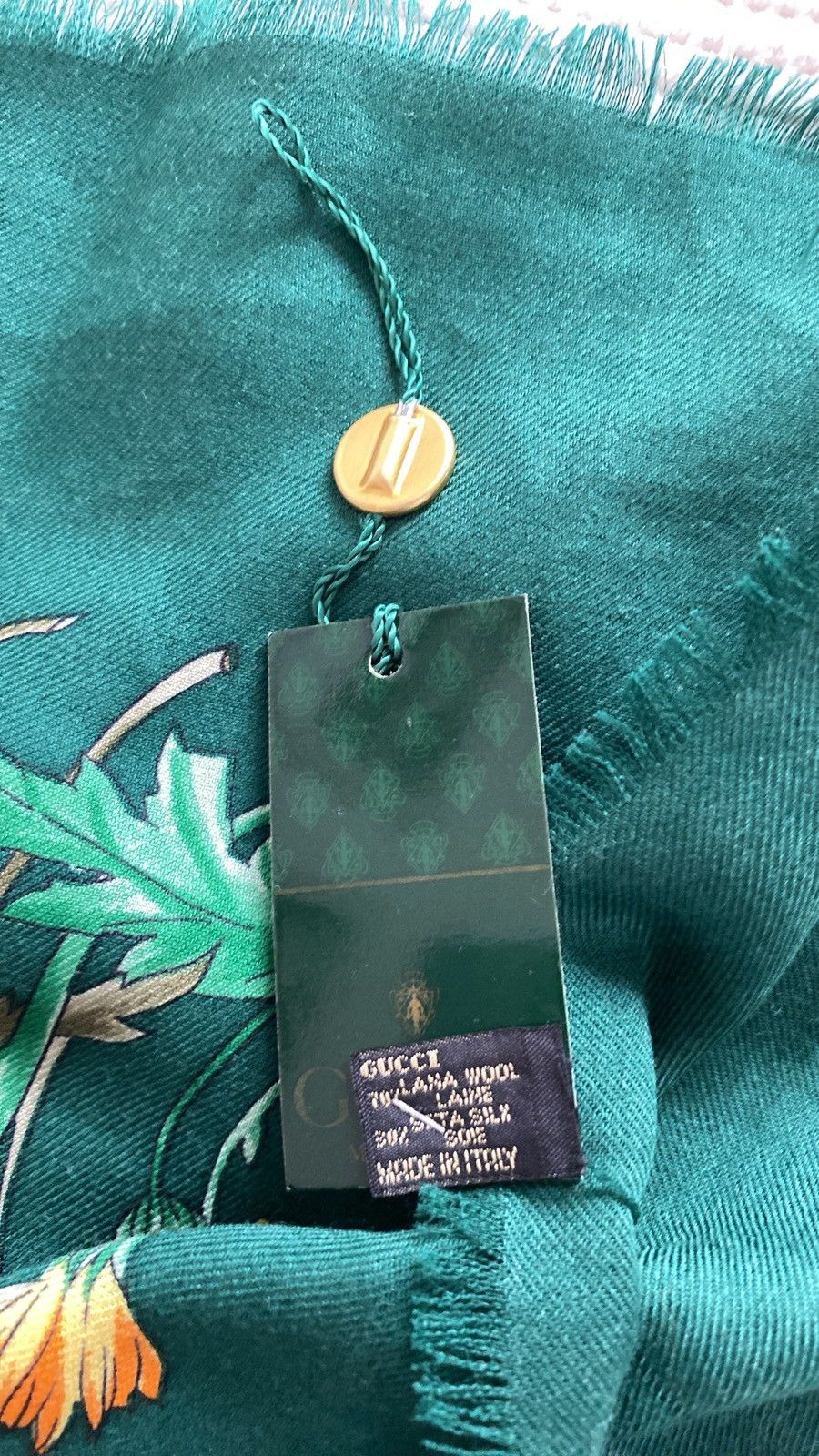 Gucci Gucci gloral scarf silk & cotton Size ONE SIZE - 2 Thumbnail